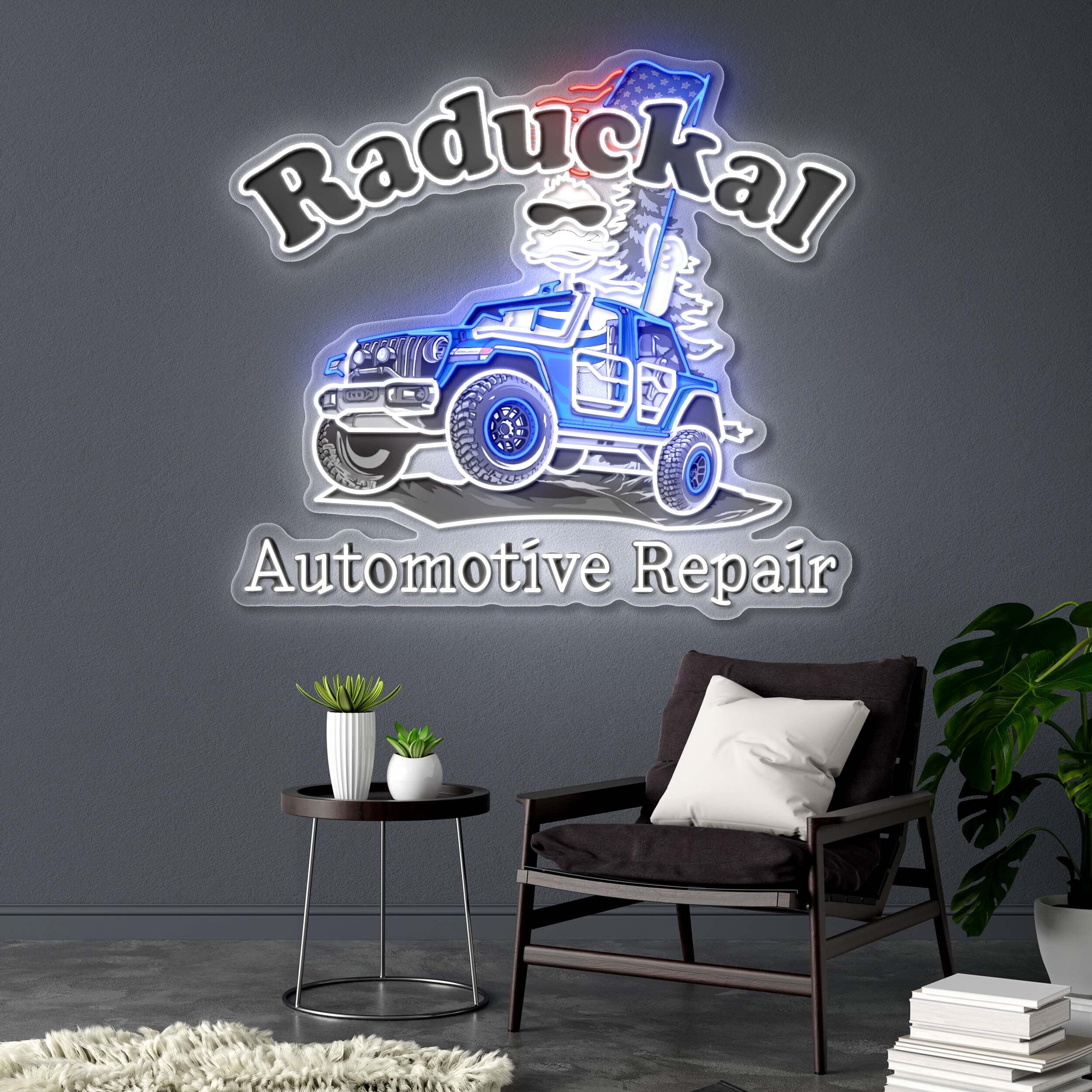 Raduckal Automotive Repair - Premium Neon Artwork