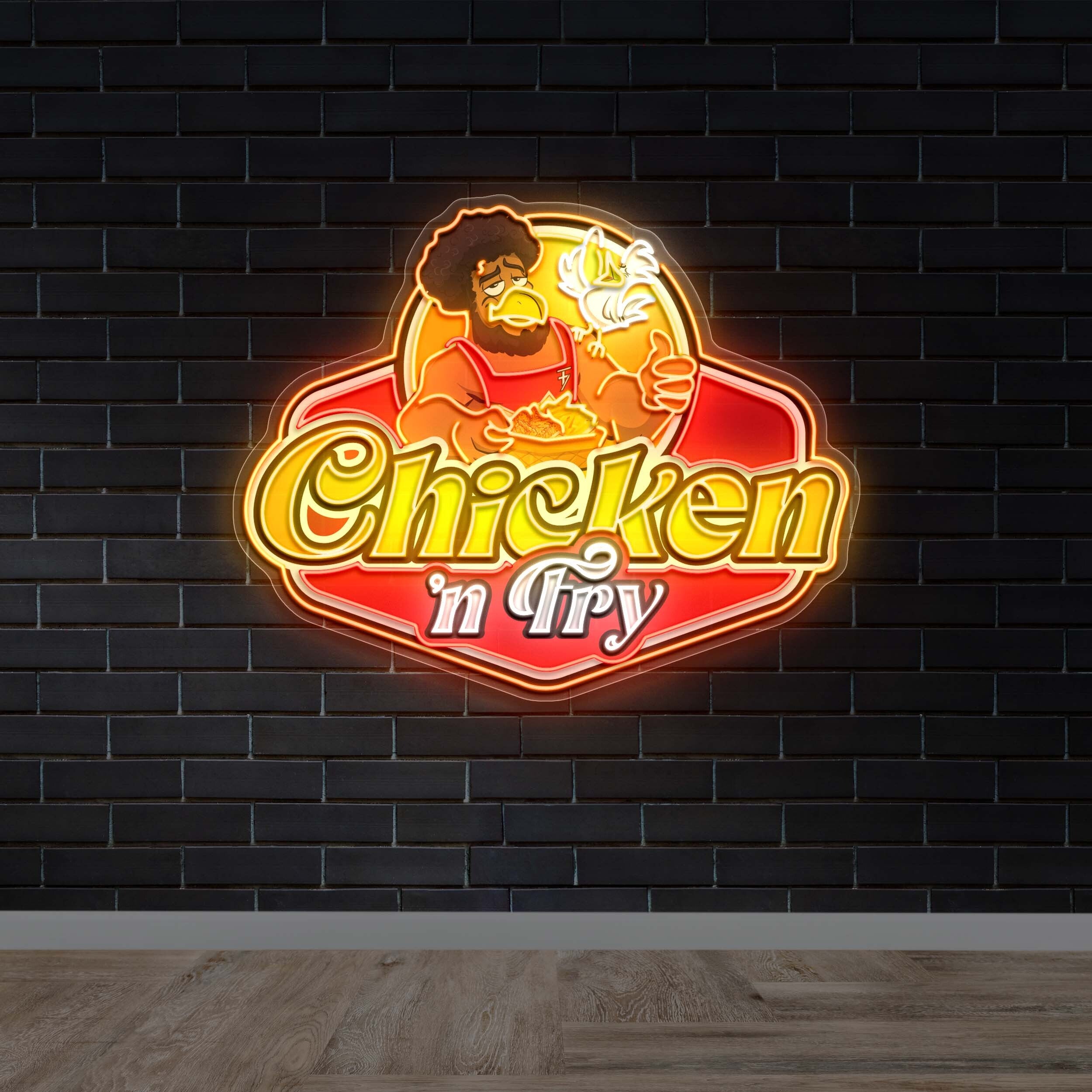 Chicken 'n Fry - Premium Neon Artwork