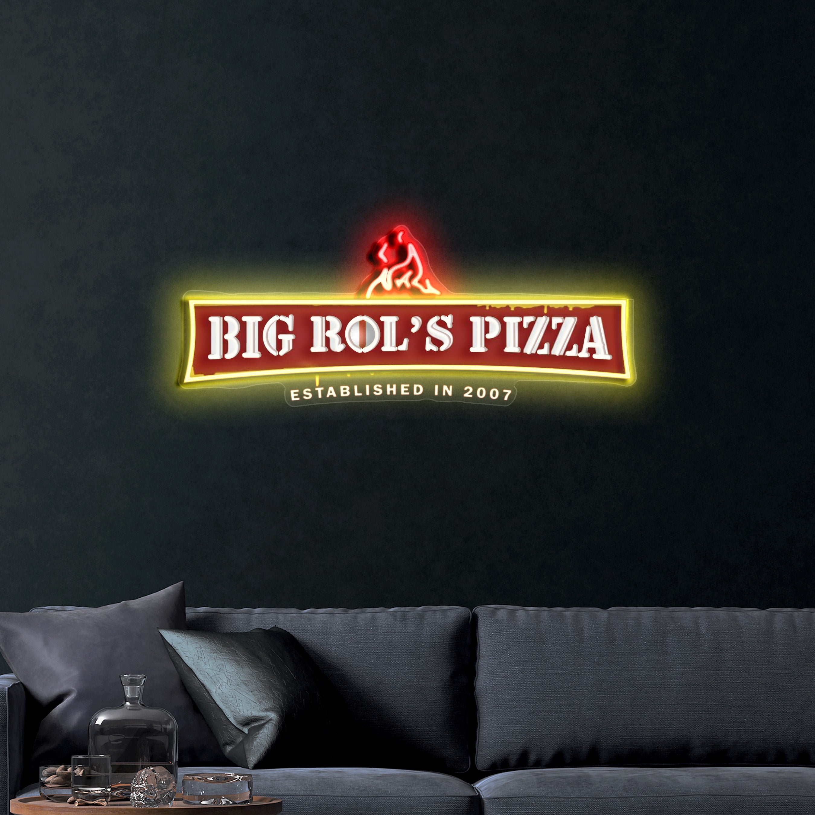 BIG ROL'S PIZZA – Premium Neon Artwork