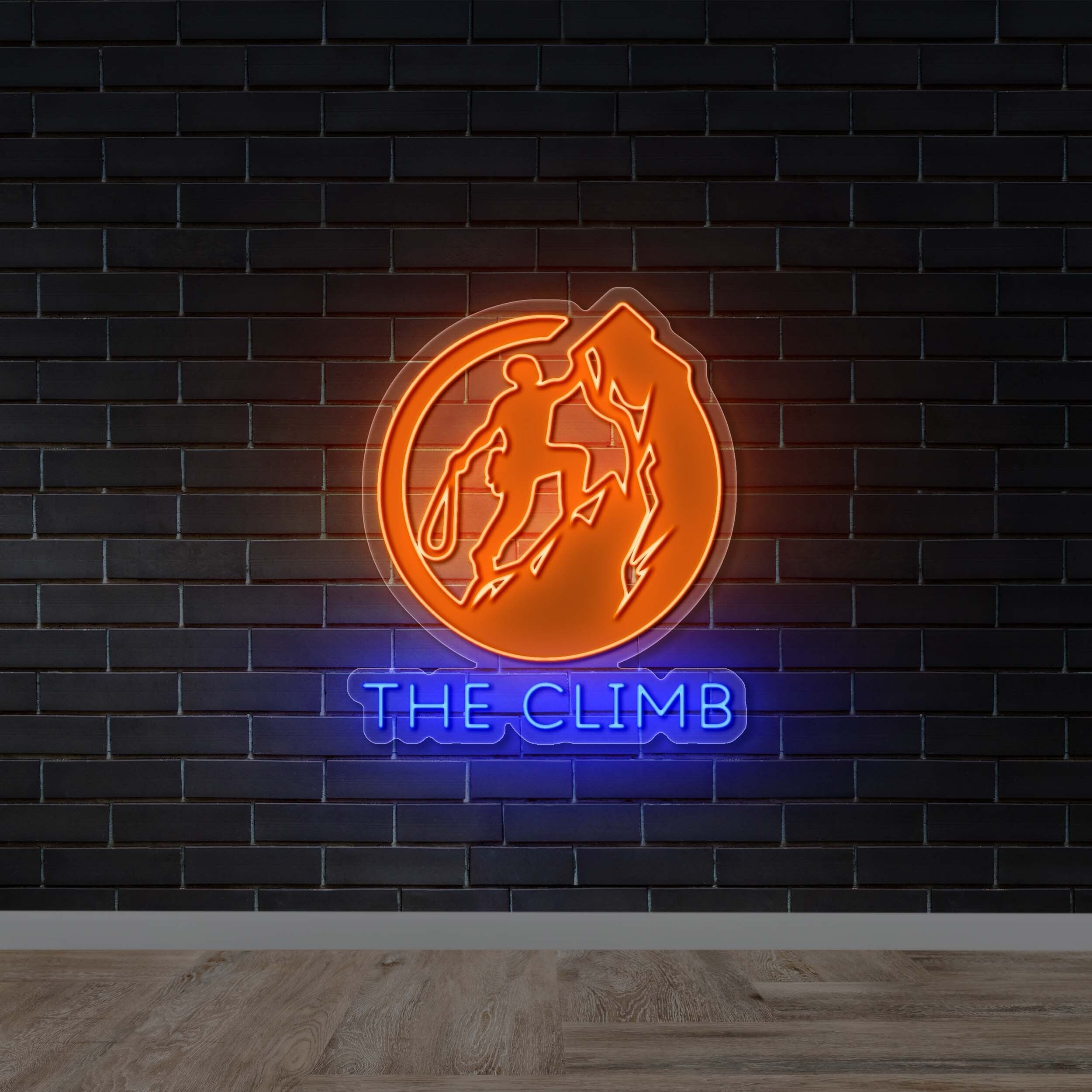 THE CLIMB | Circular version - Premium Neon Artwork