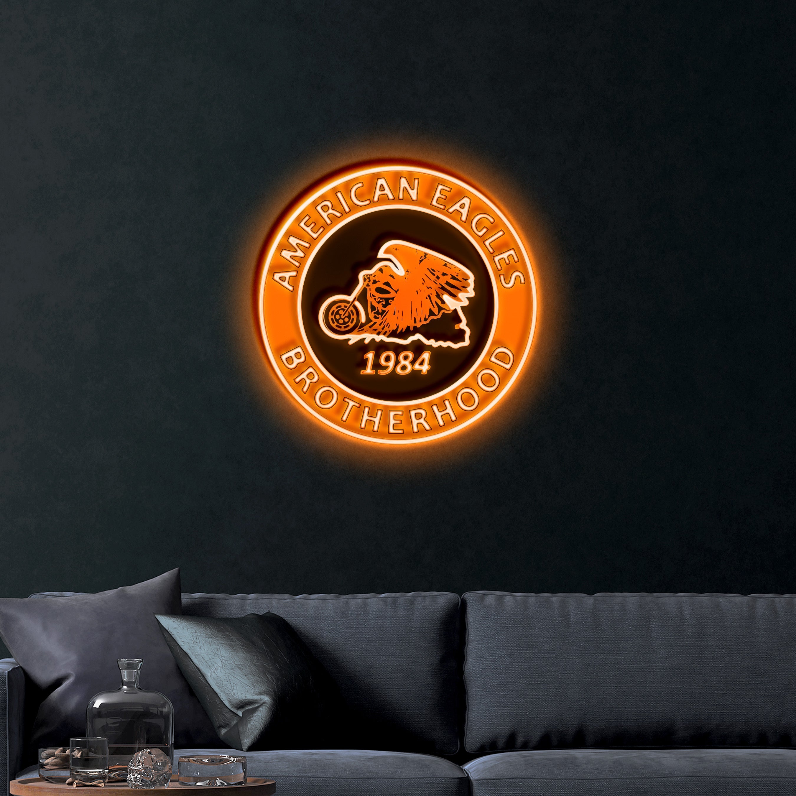 American Eagles Brotherhood – Premium Neon Artwork