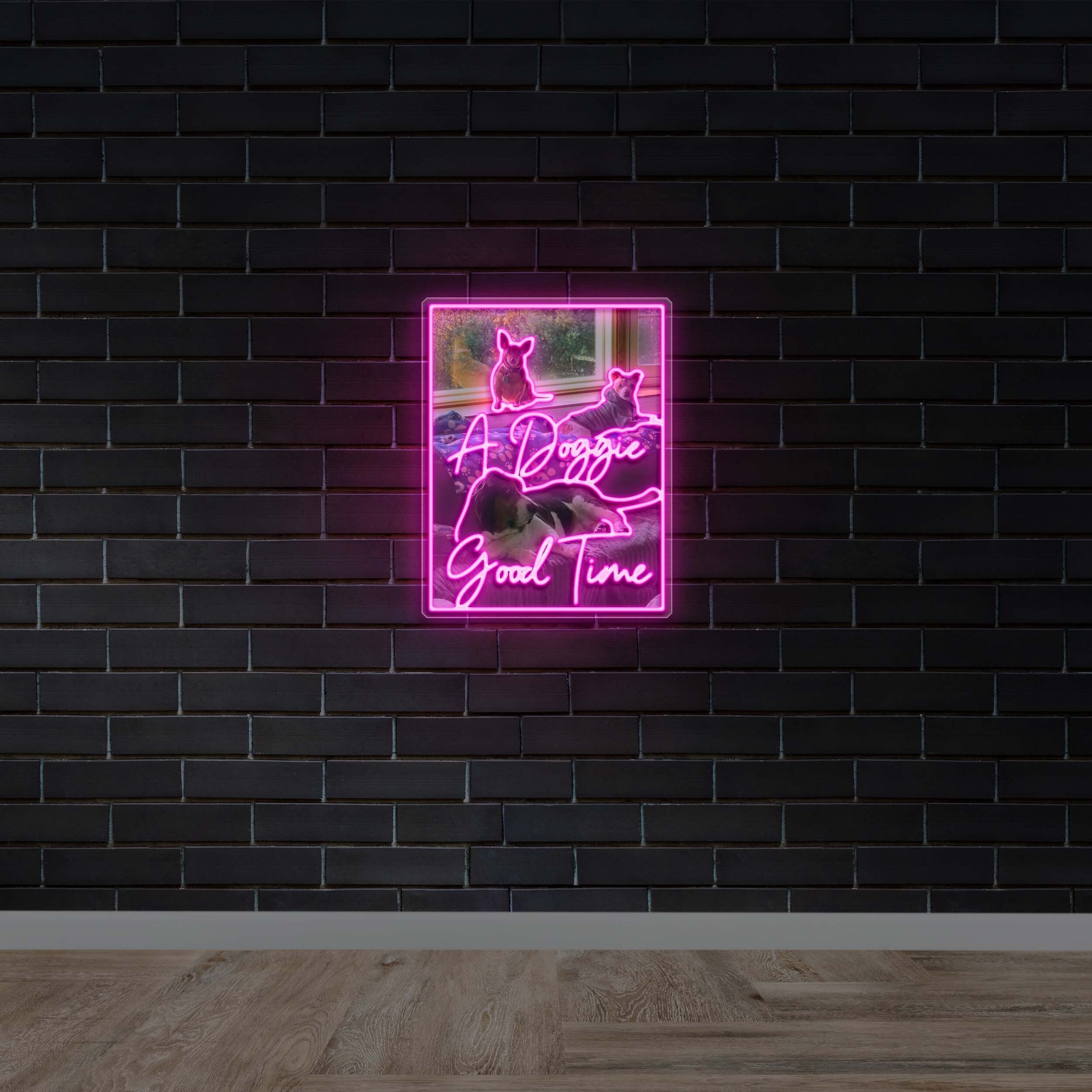 A Doggie Good Time - Premium Neon Artwork