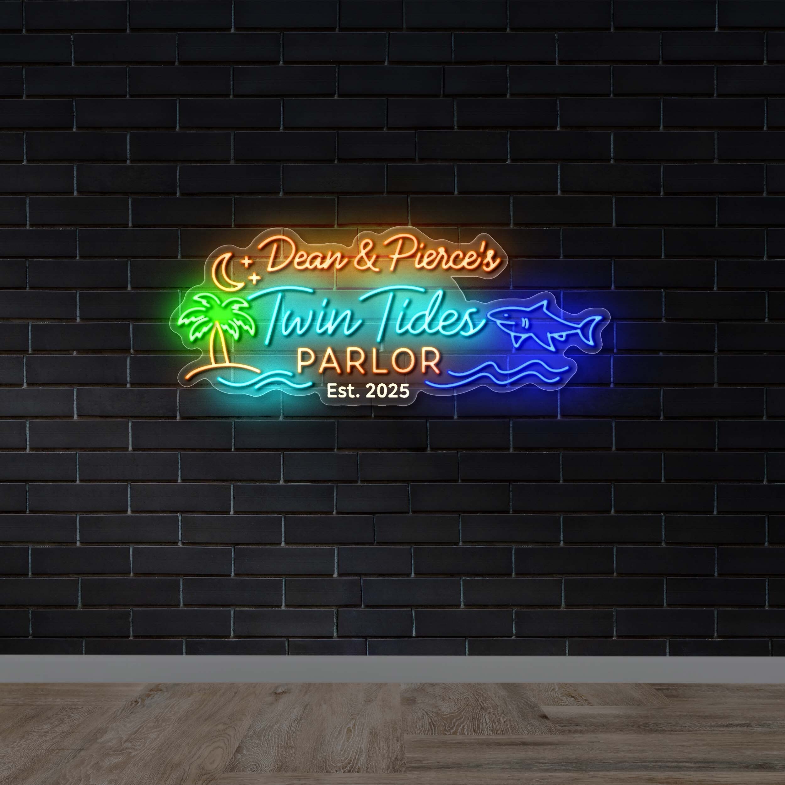 Twin Tides Parlor - Premium Neon Artwork