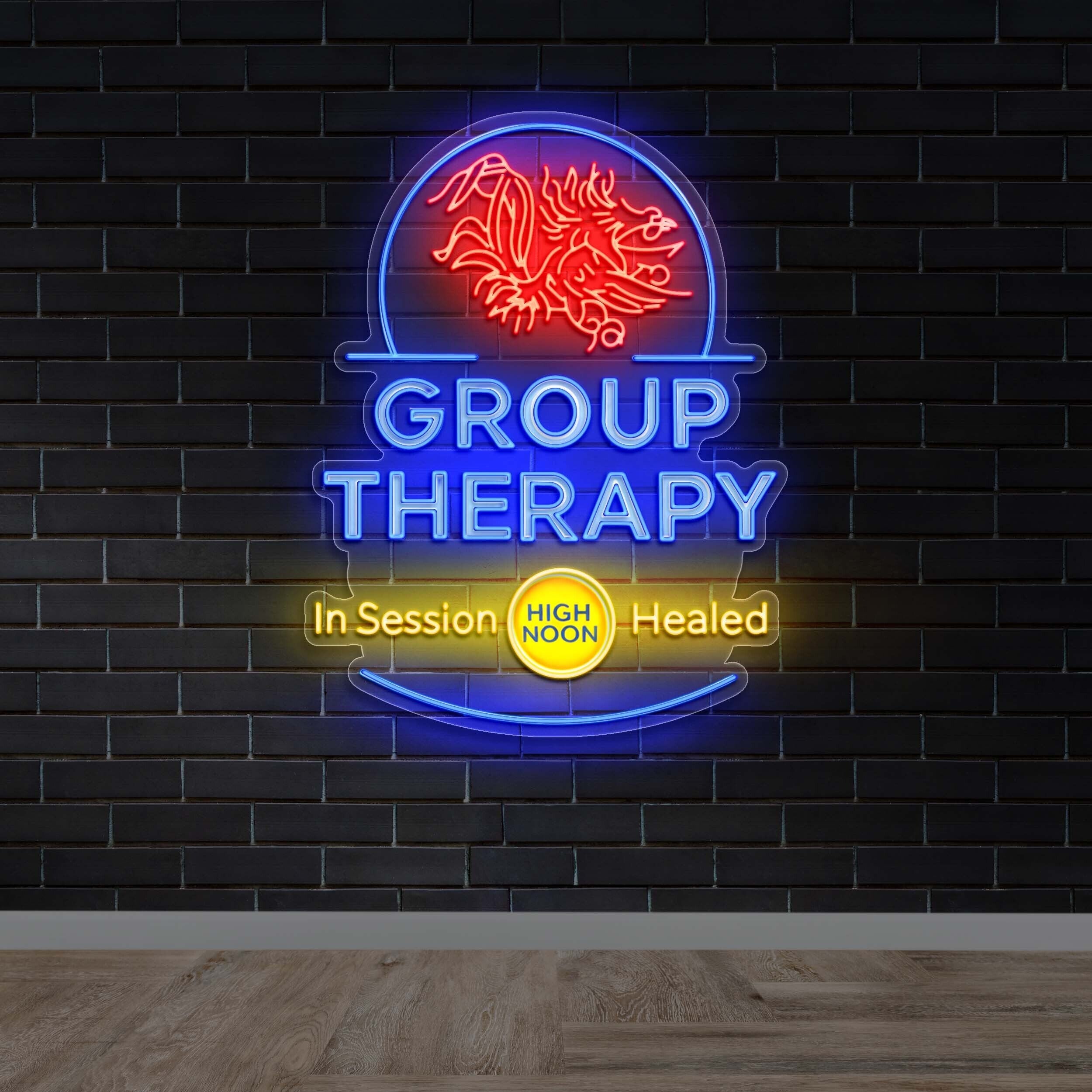 Group Therapy Vertical - Premium Neon Artwork