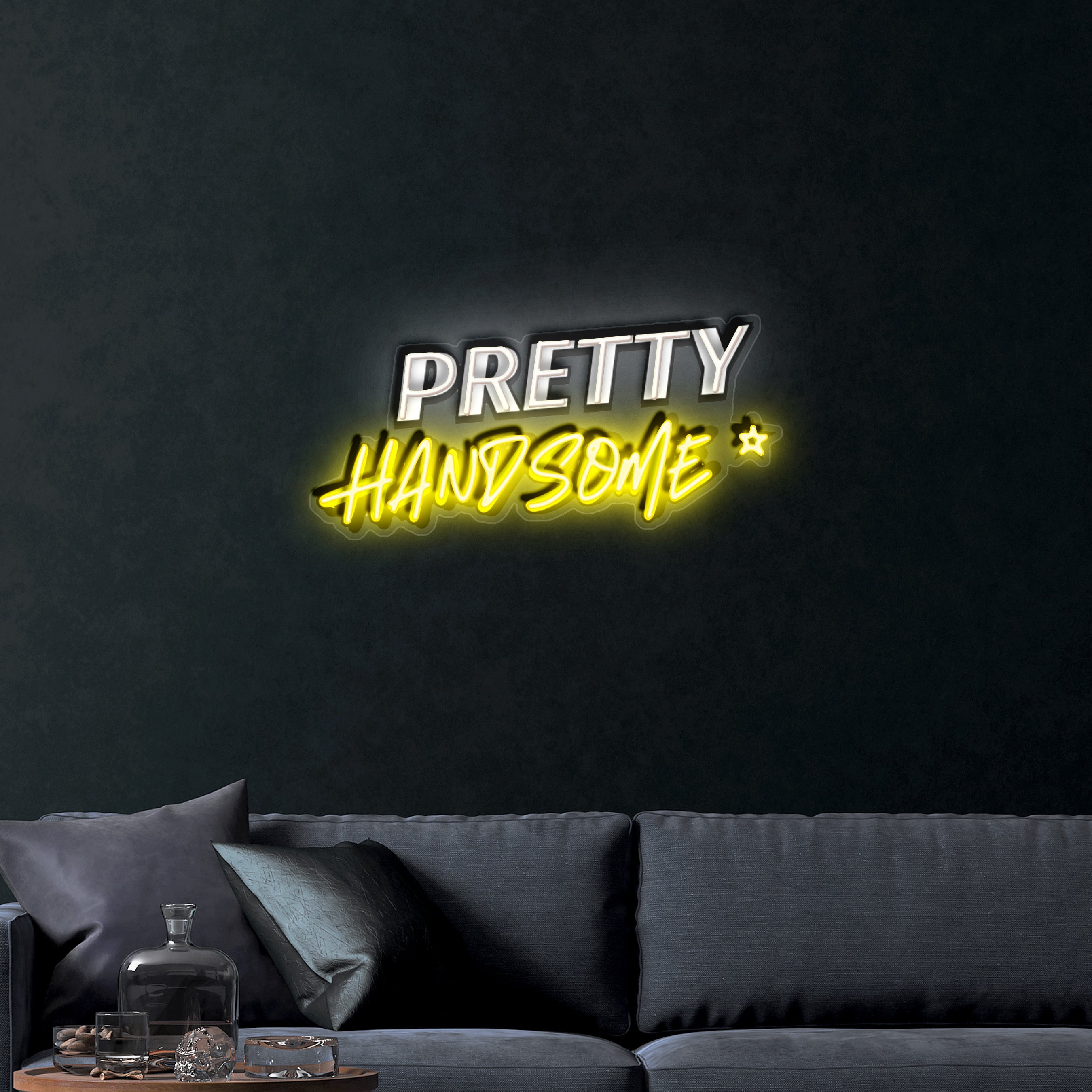 Pretty Handsome – Premium Neon Artwork