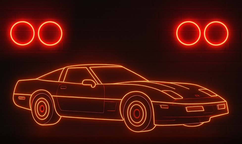 1990 Corvette - Premium Neon Artwork