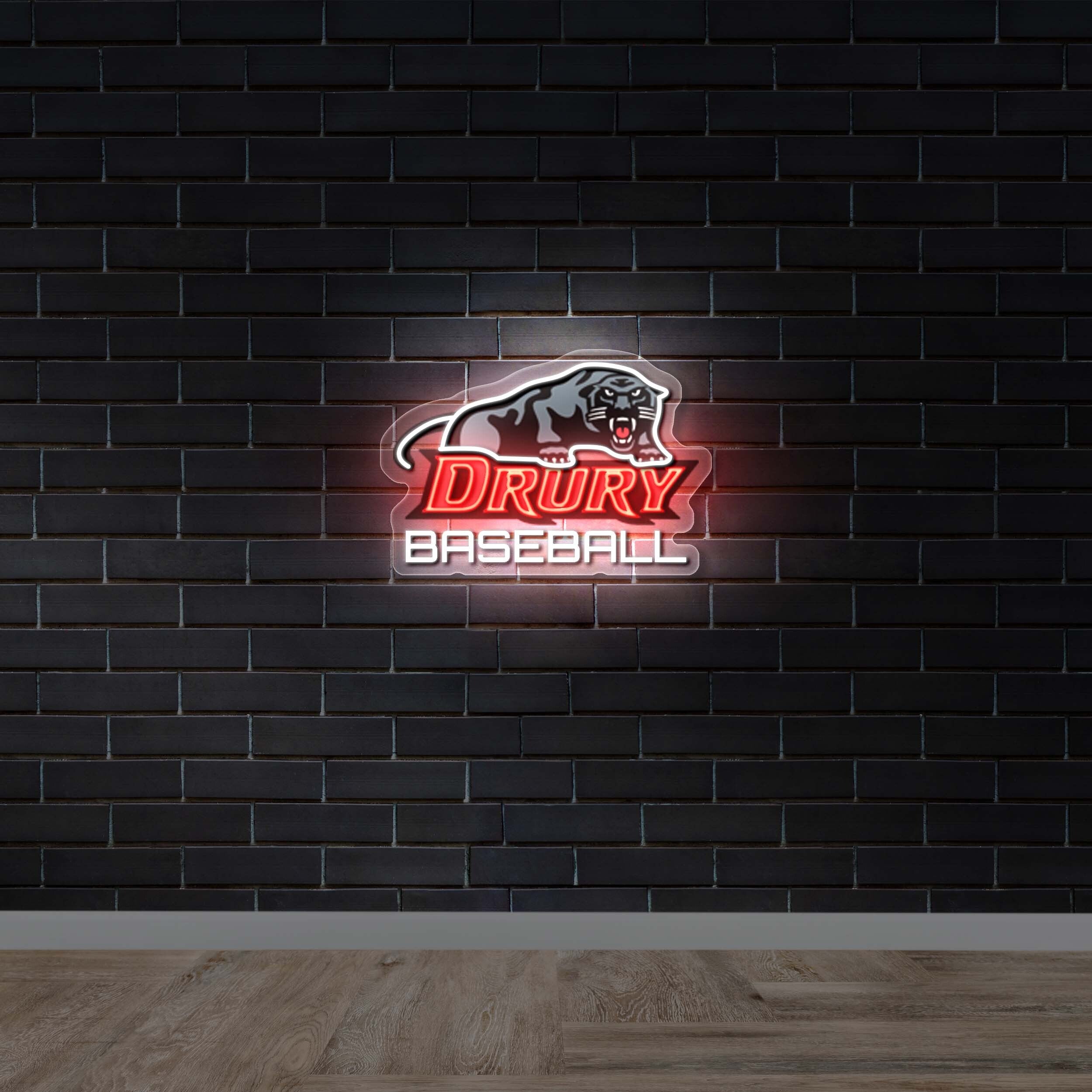 Drury Baseball - Premium Neon Artwork