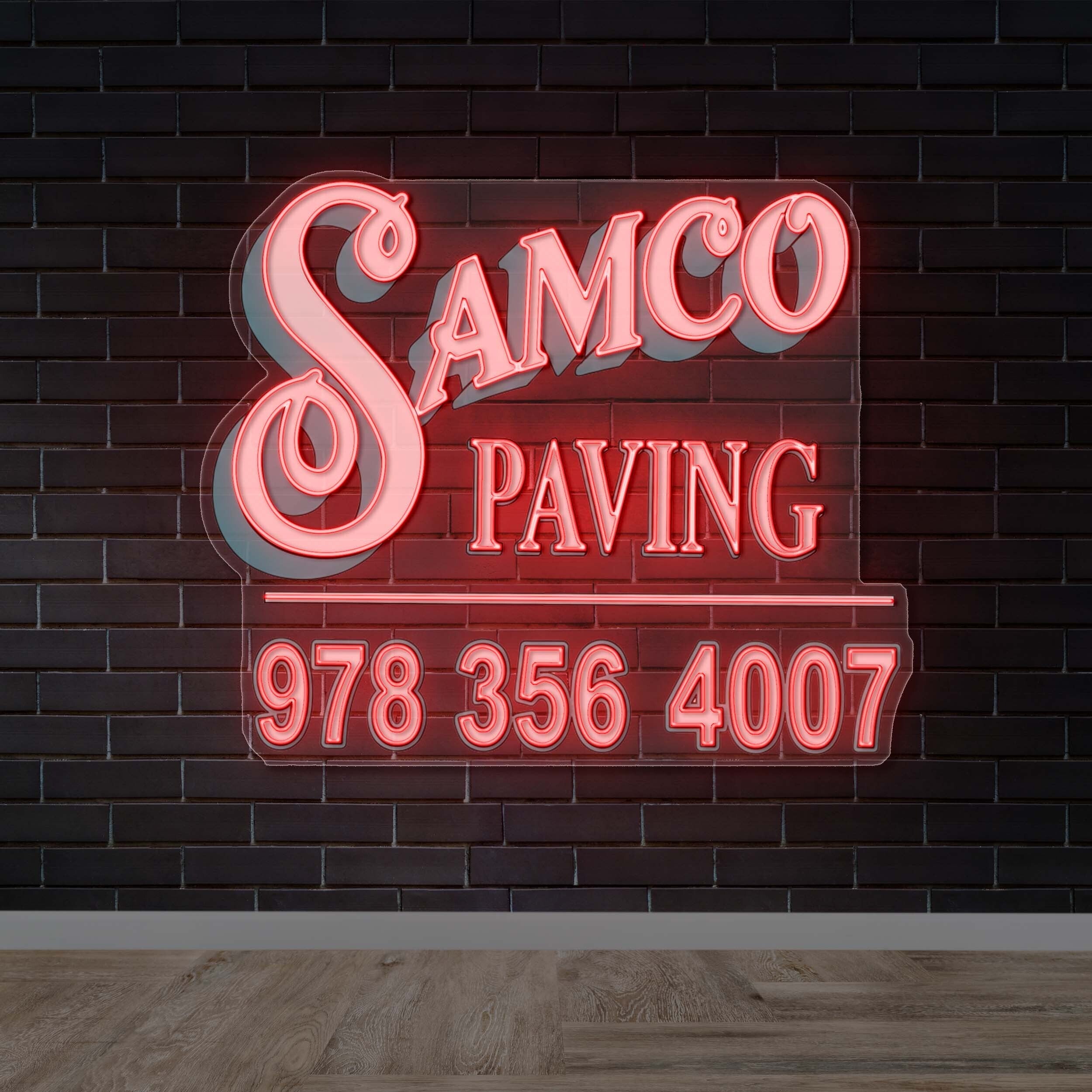 SAMCO PAVING - Premium Neon Artwork