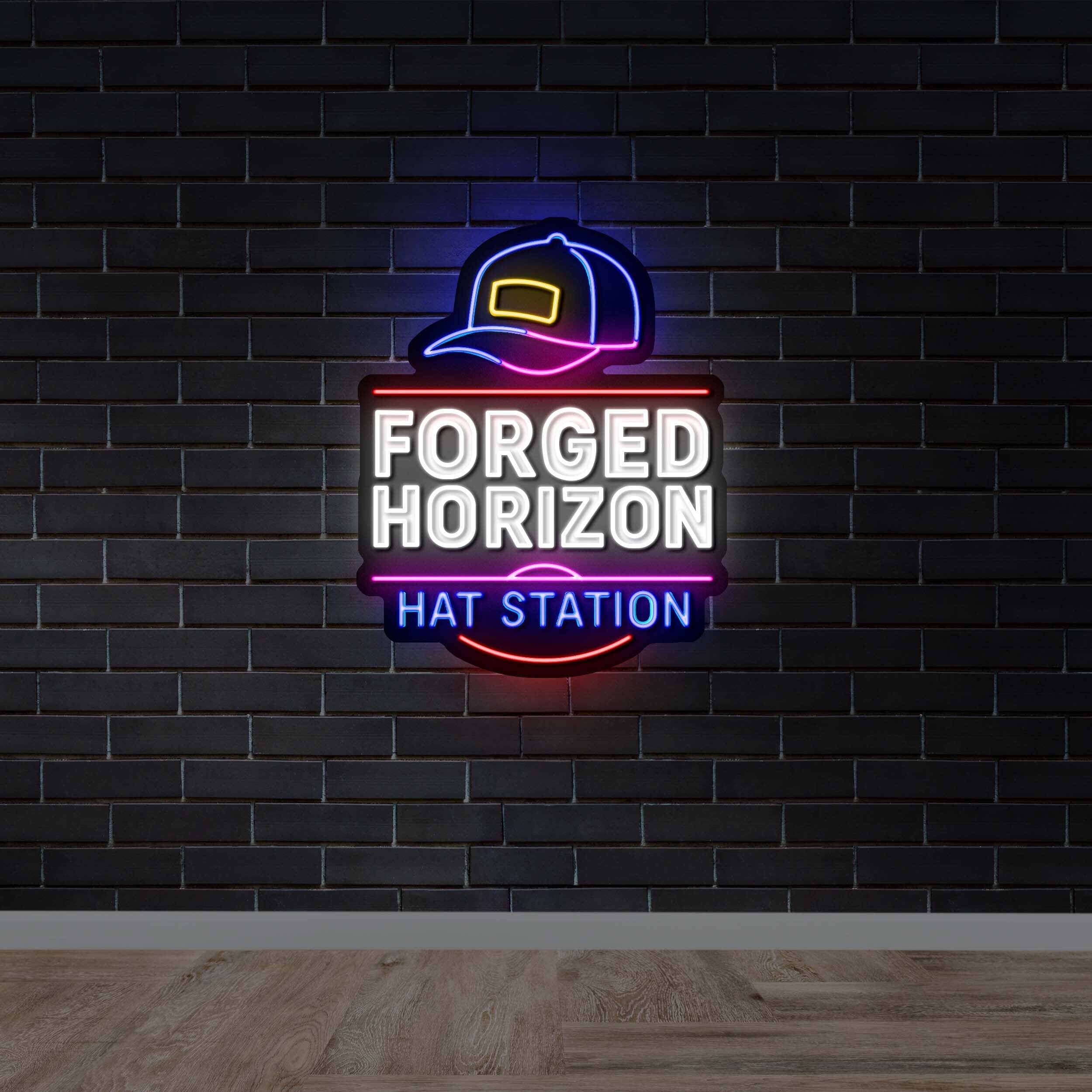 FORGED HORIZON - Premium Neon Artwork