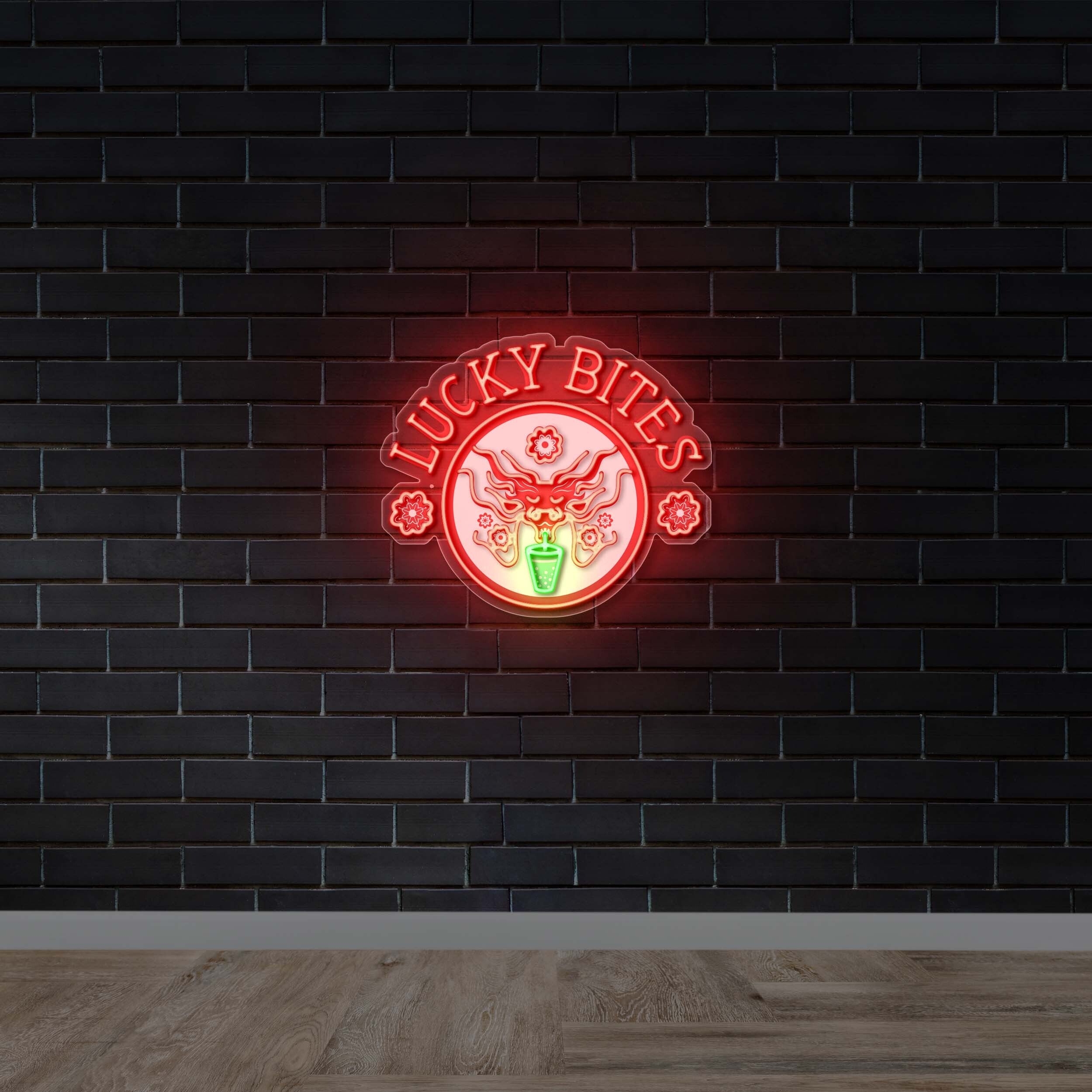 LUCKY BITES - Premium Neon Artwork