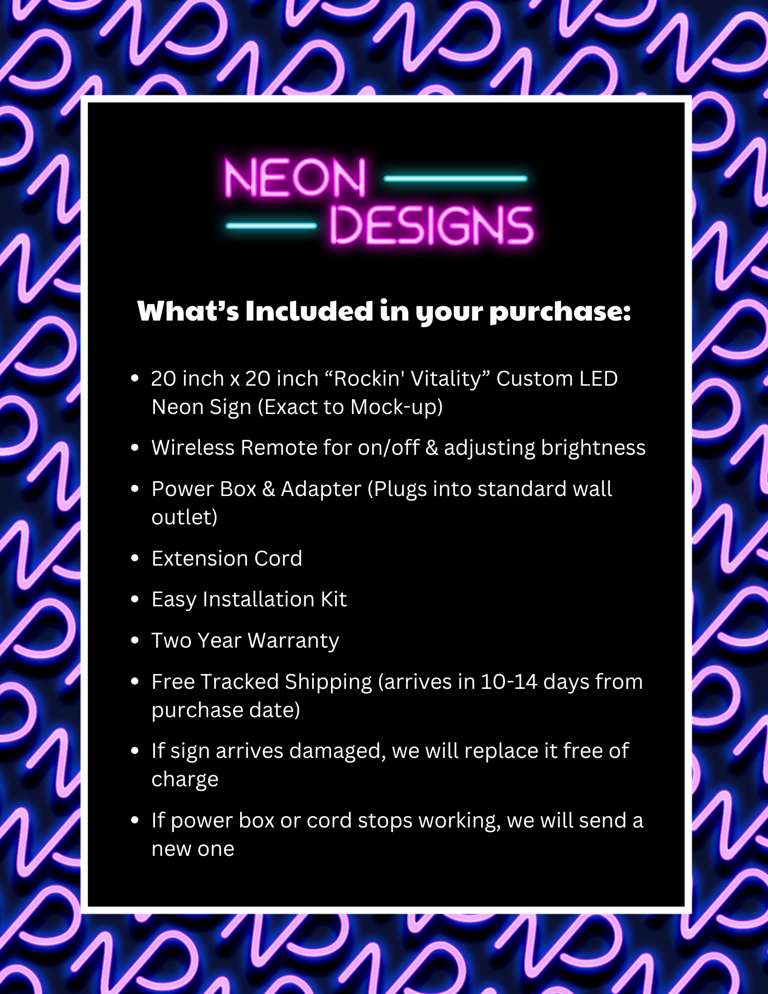 Rockin' Vitality - Premium Neon Artwork