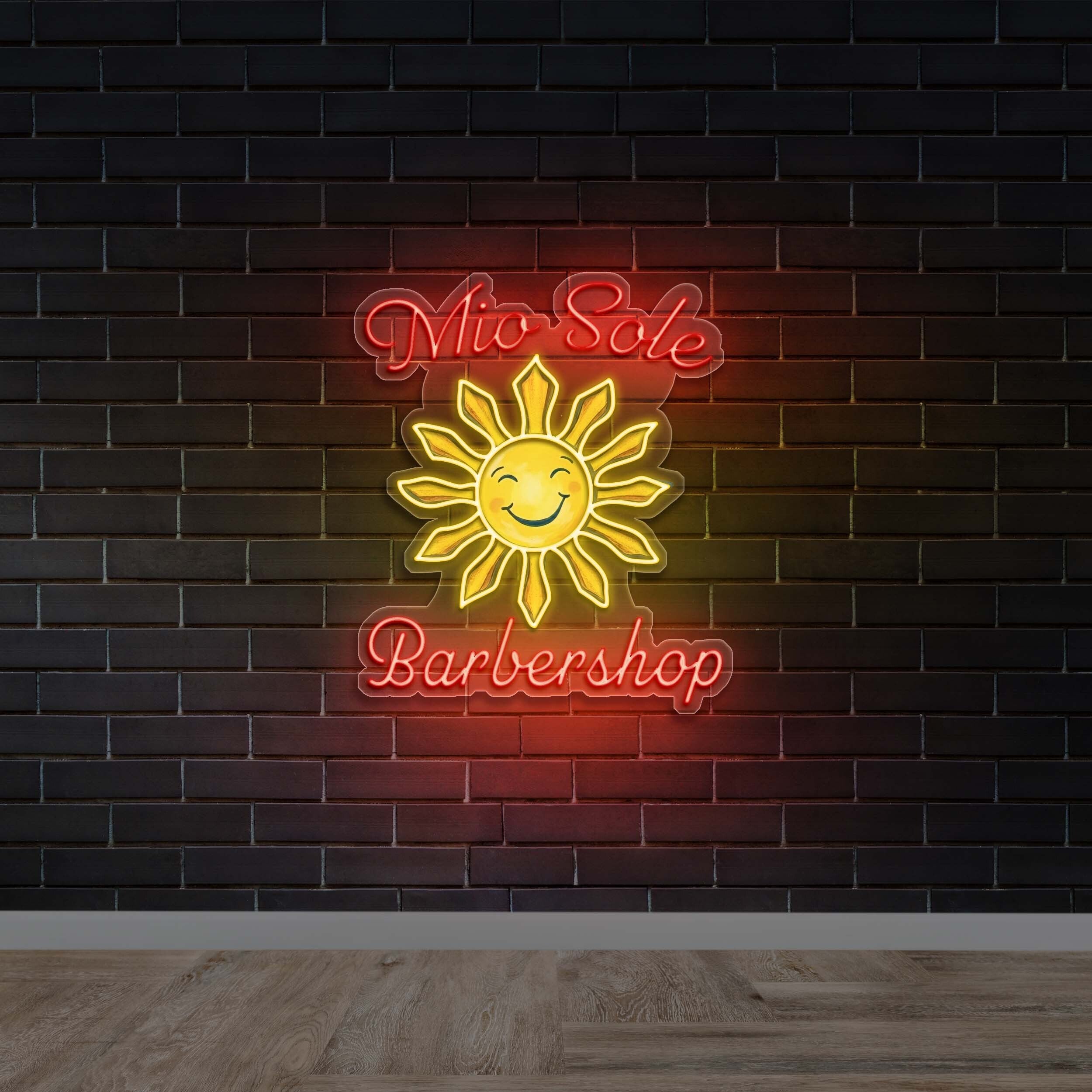 Mio Sole Barbershop - Premium Neon Artwork