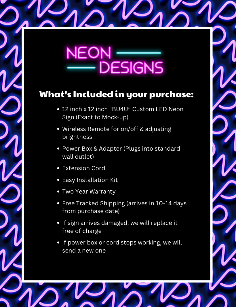 BU4U - Premium Neon Artwork