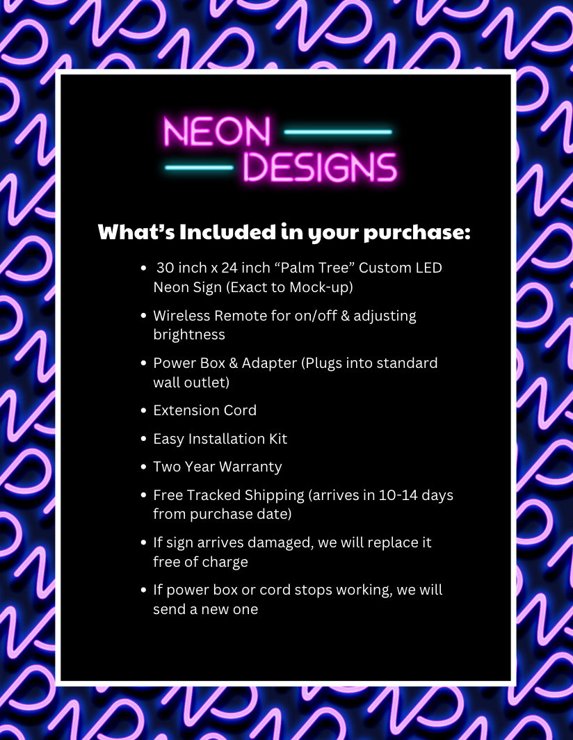 Palm Tree - Premium Neon Artwork