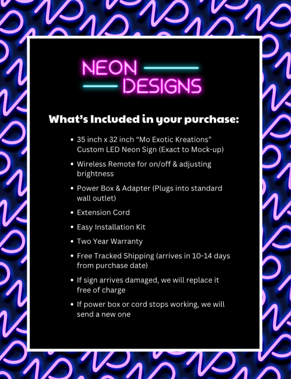 Mo Exotic Kreations - Premium Neon Artwork