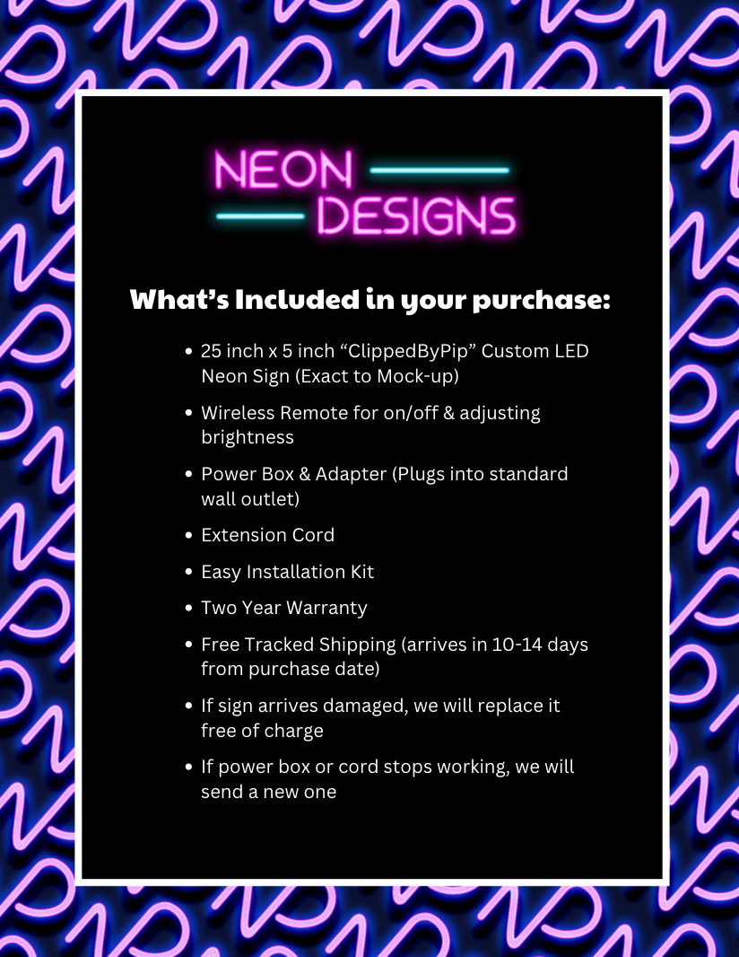 ClippedByP💈p - Premium Neon Artwork