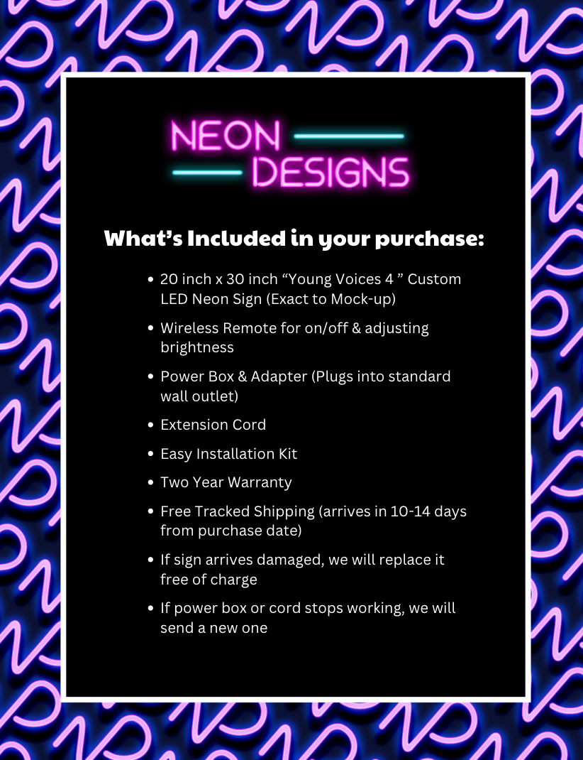 Young Voices 4 - Premium Neon Artwork