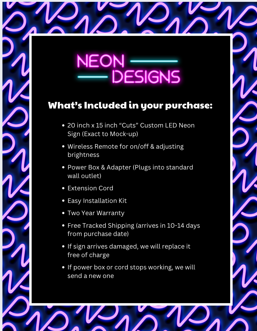 Cuts - Premium Neon Artwork