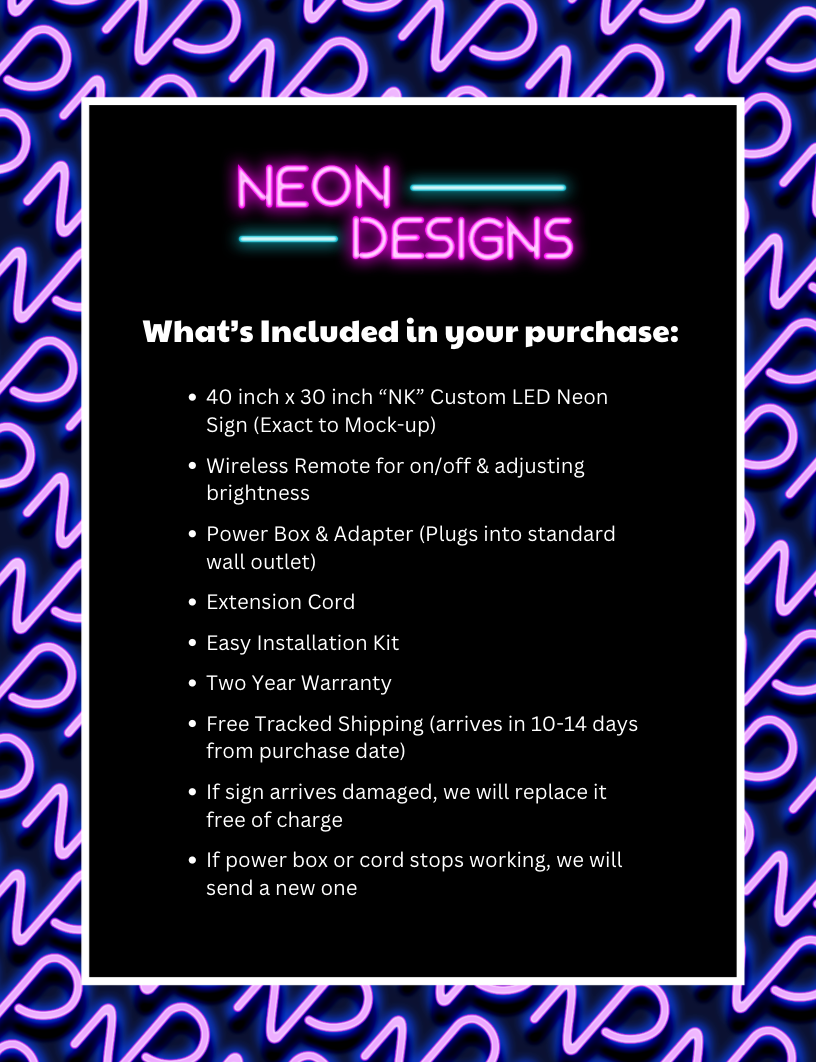 NK - Premium Neon Artwork