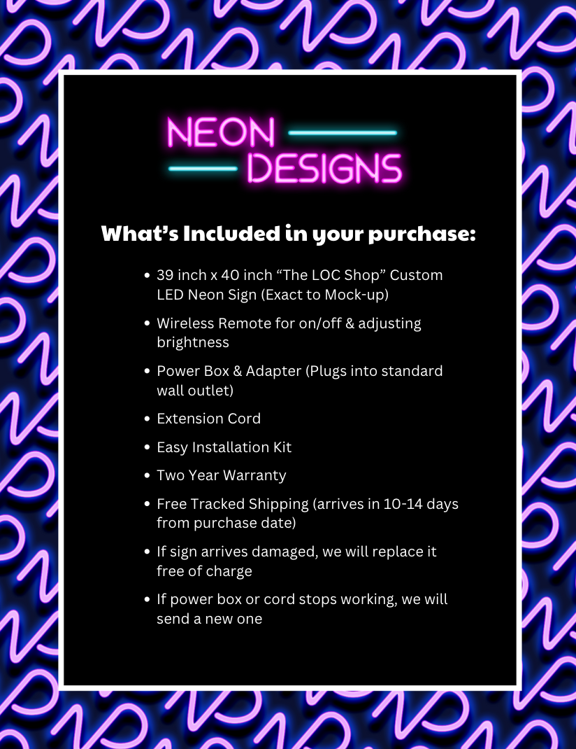 The LOC Shop - Premium Neon Artwork