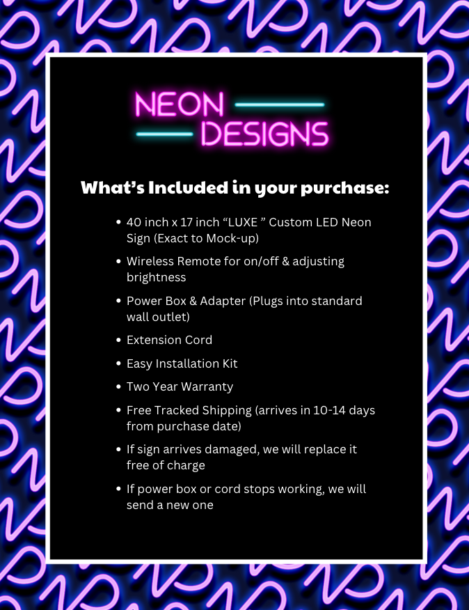 LUXE - Premium Neon Artwork