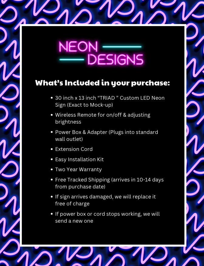 TRIAD - Premium Neon Artwork