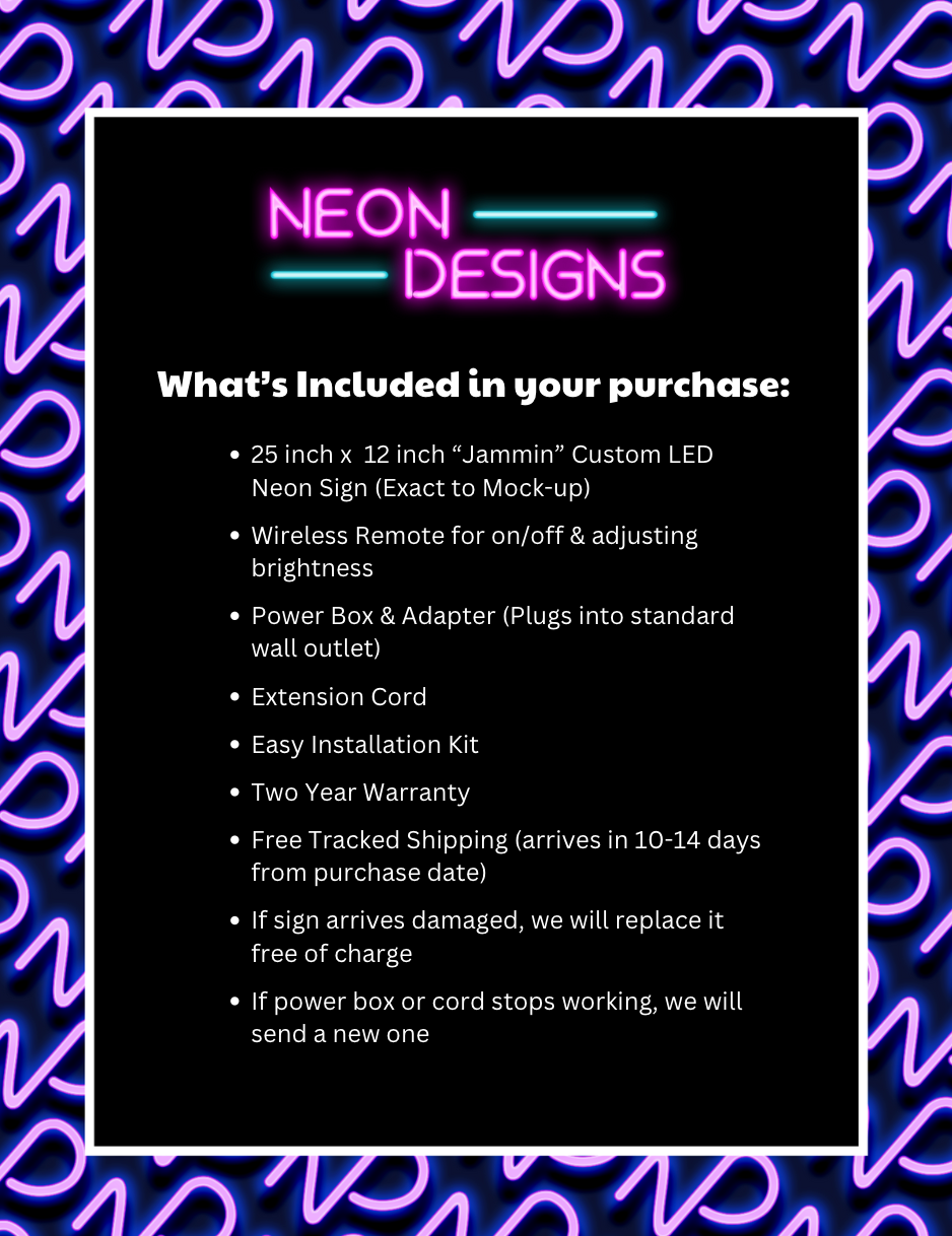 Jammin - Premium Neon Artwork