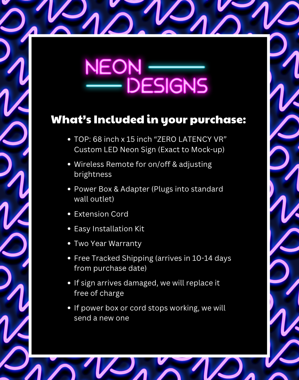 ZERO LATENCY VR - Premium Neon Artwork