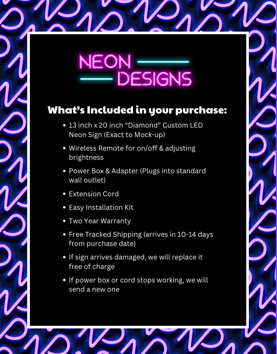 DIAMOND - Premium Neon Artwork