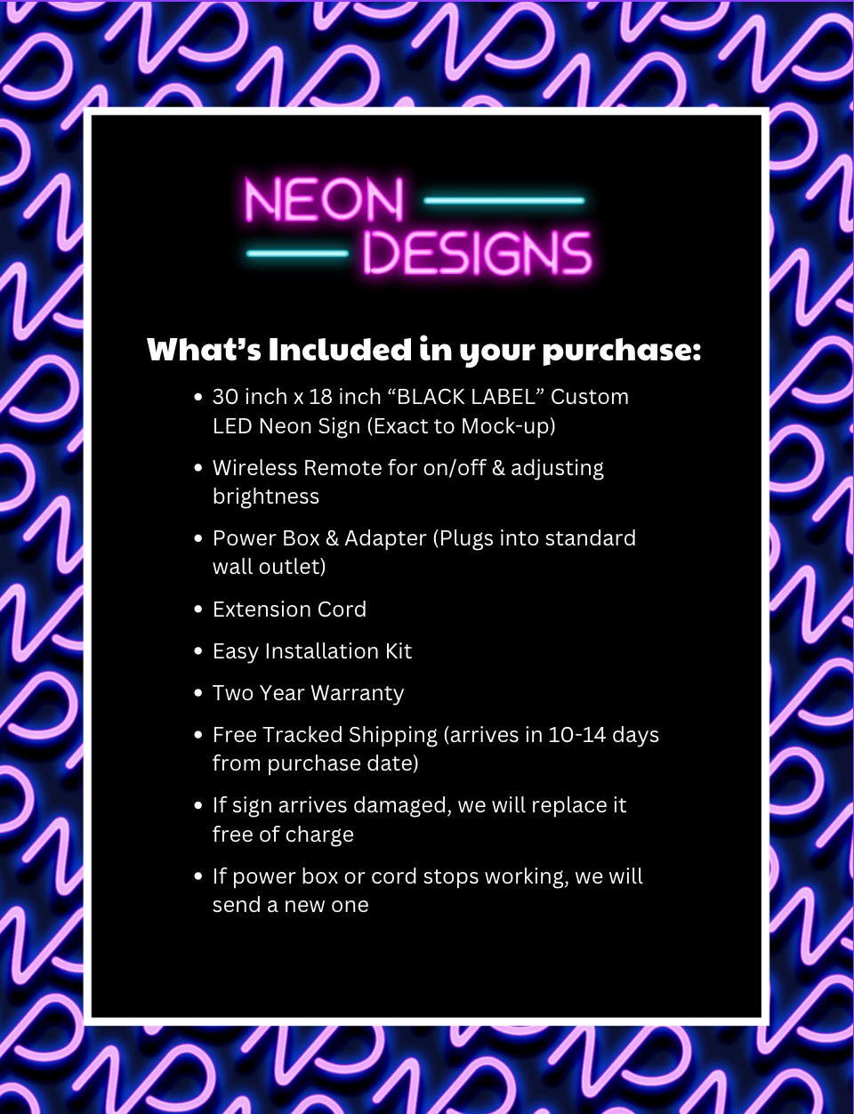 BLACK LABEL - Premium Neon Artwork