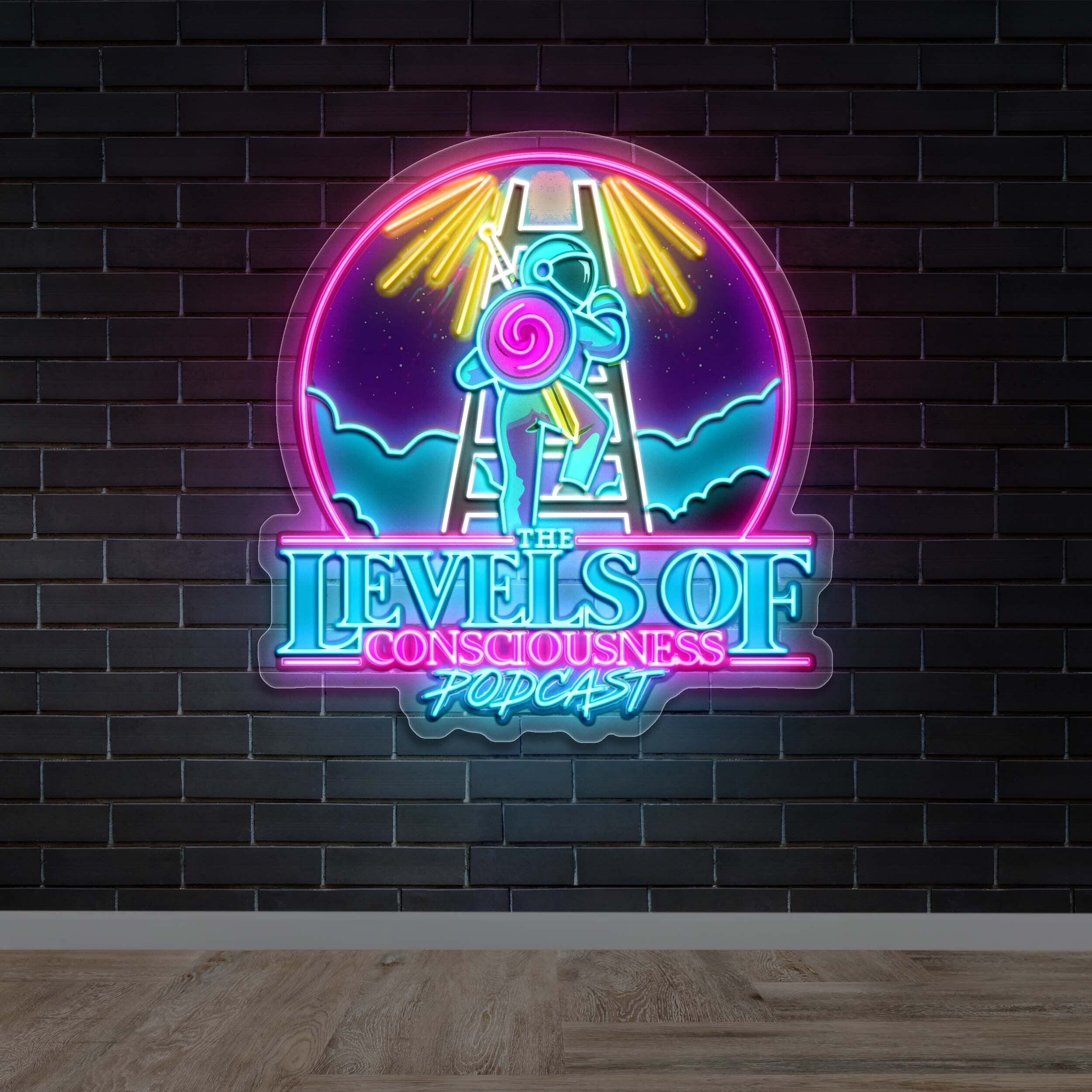 THE LEVELS OF CONSCIOUSNESS - Premium Neon Artwork