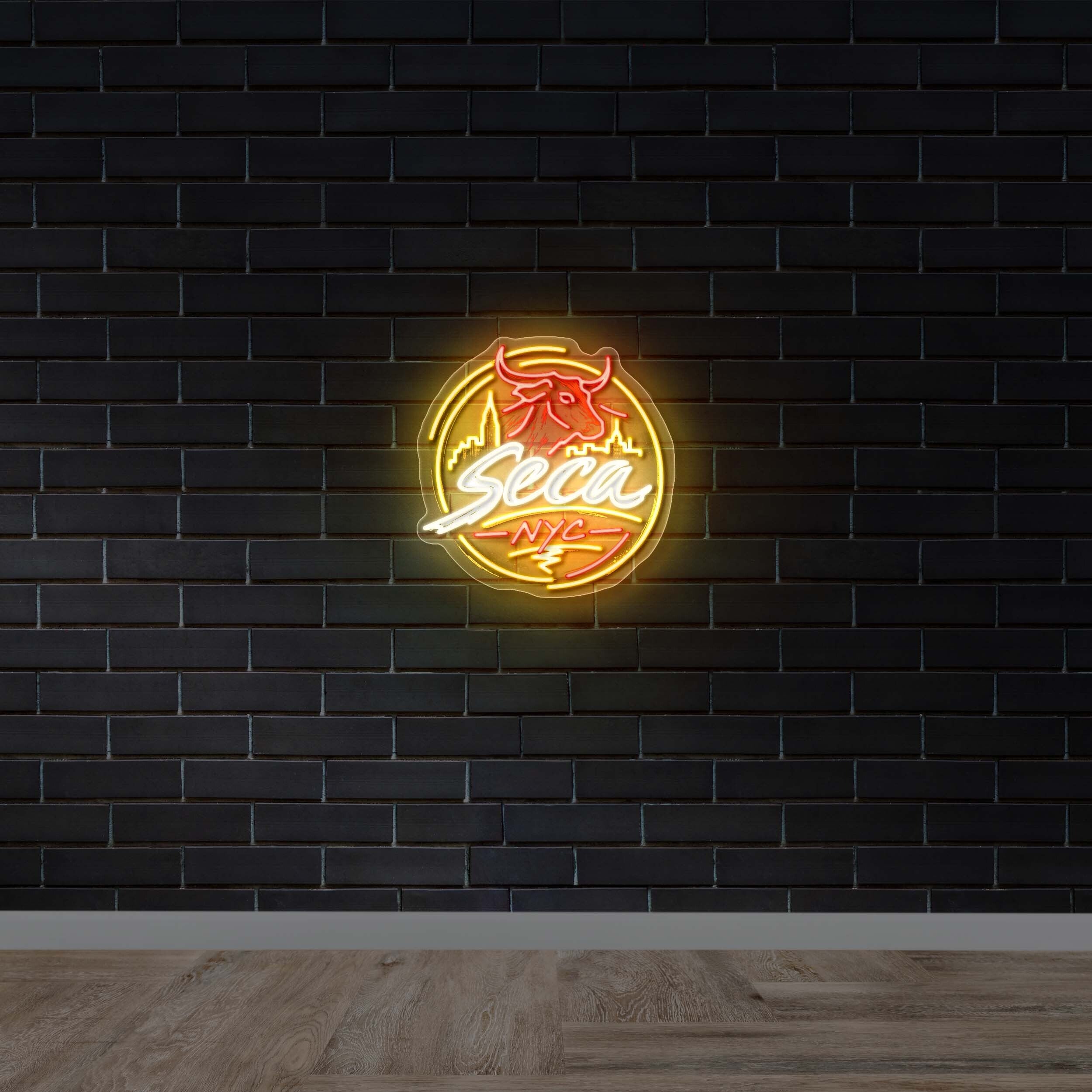 Seca NYC Bull Logo - Premium Neon Artwork