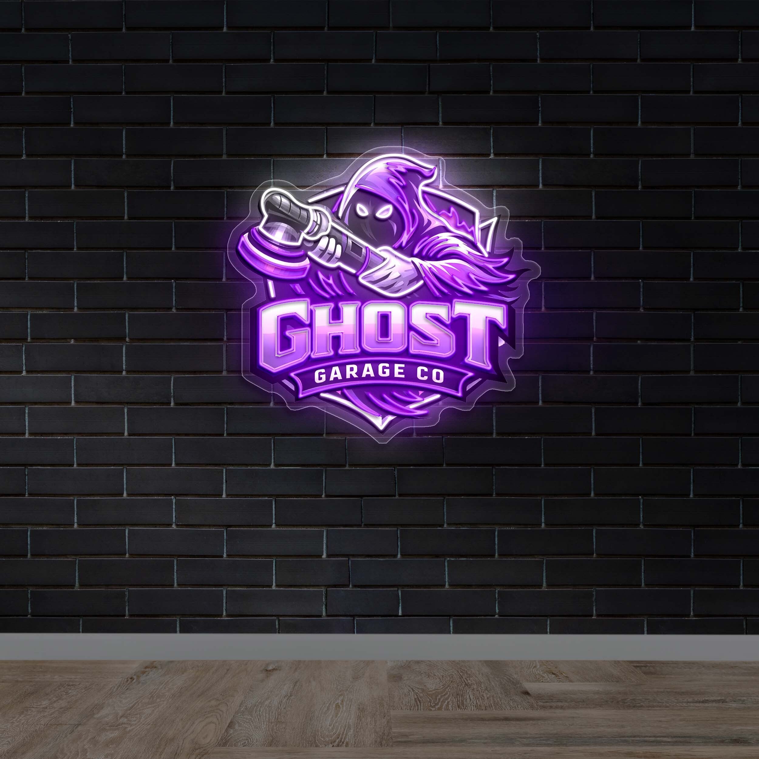GHOST GARAGE CO. - Premium Neon Artwork