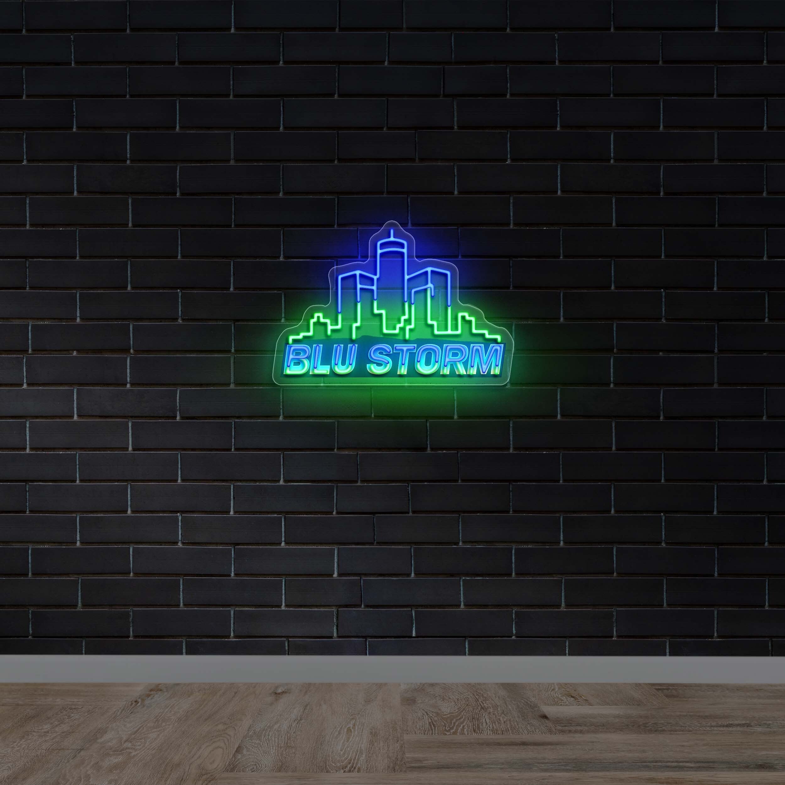 BLU STORM - Premium Neon Artwork