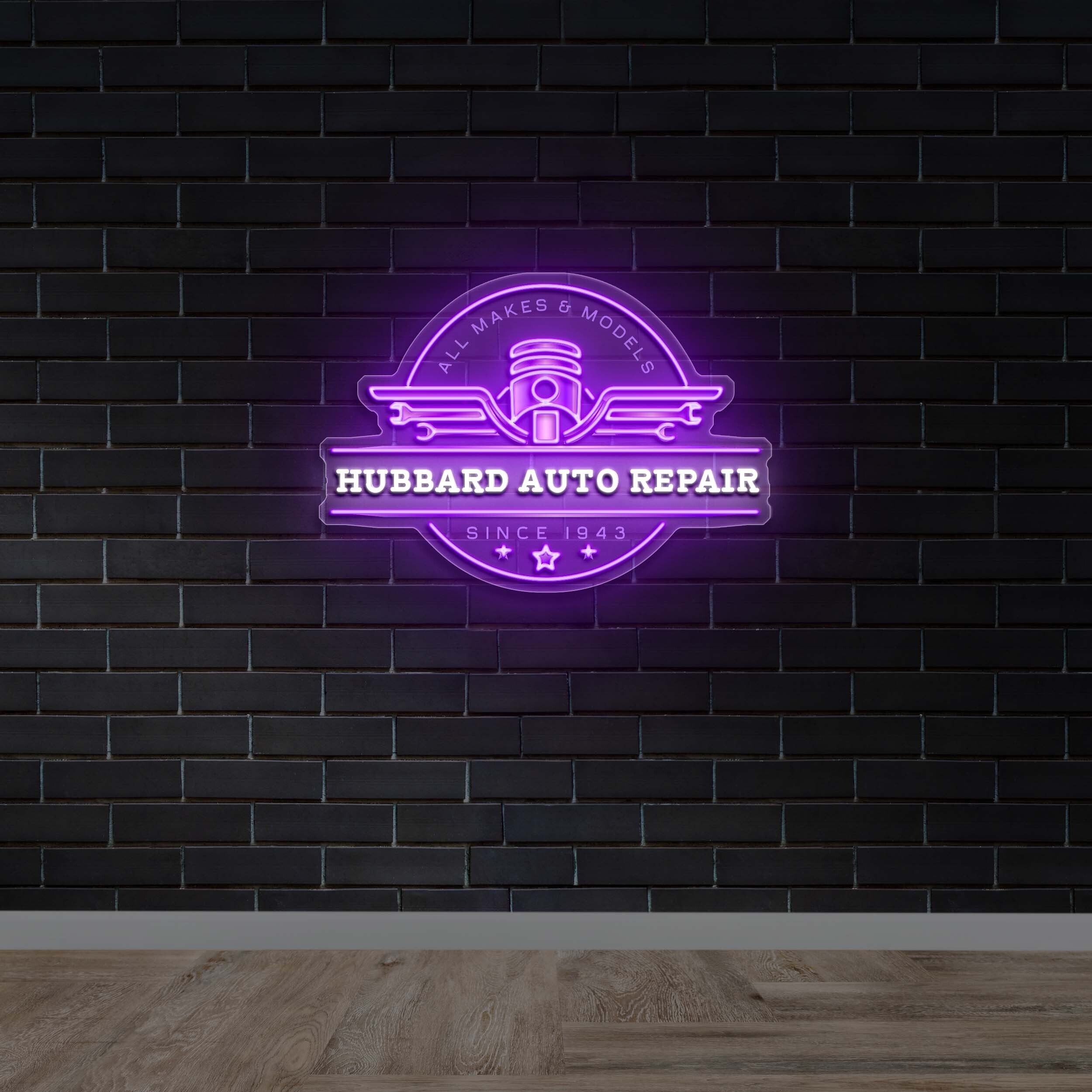 Hubbard Auto Repair - Premium Neon Artwork