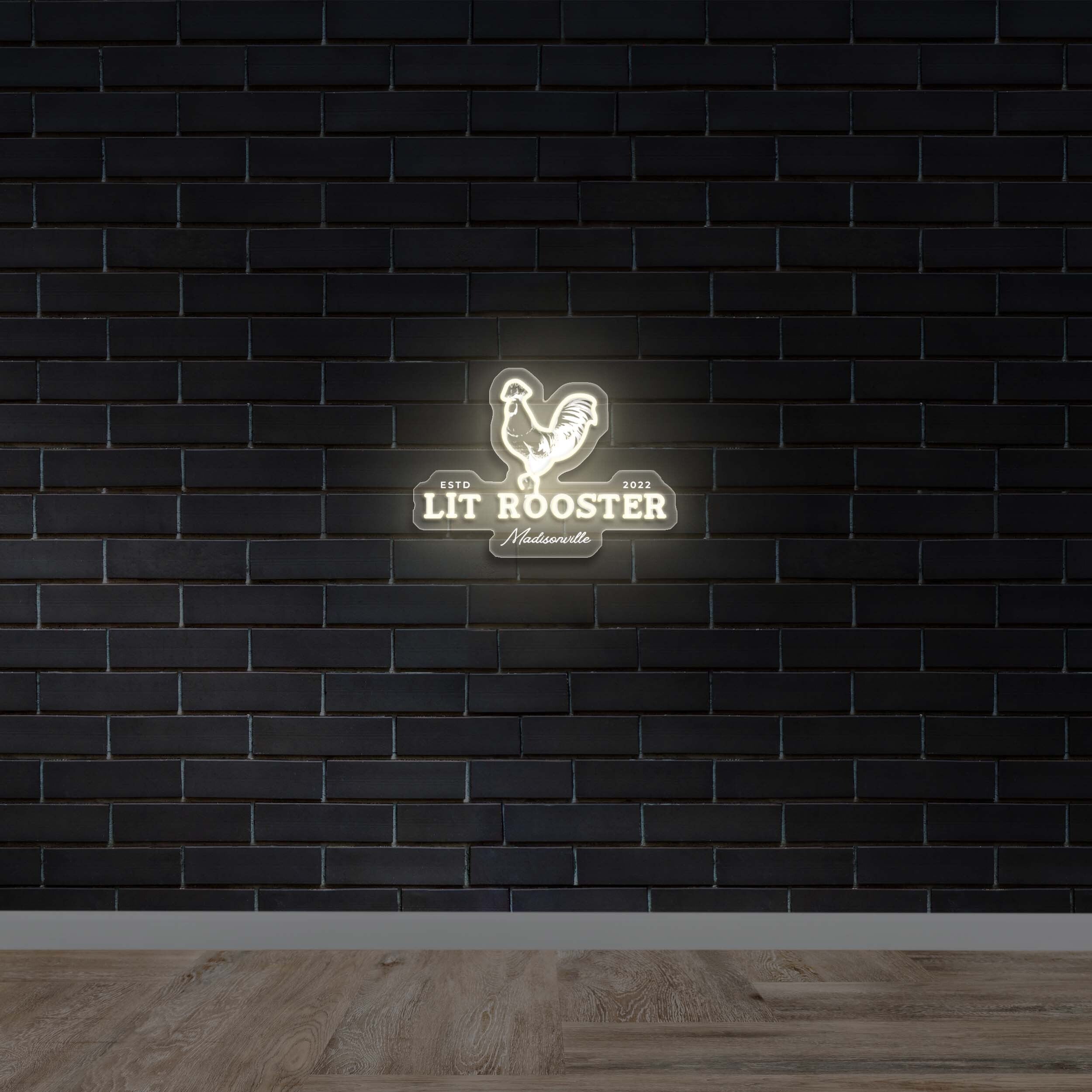 LIT ROOSTER - Premium Neon Artwork