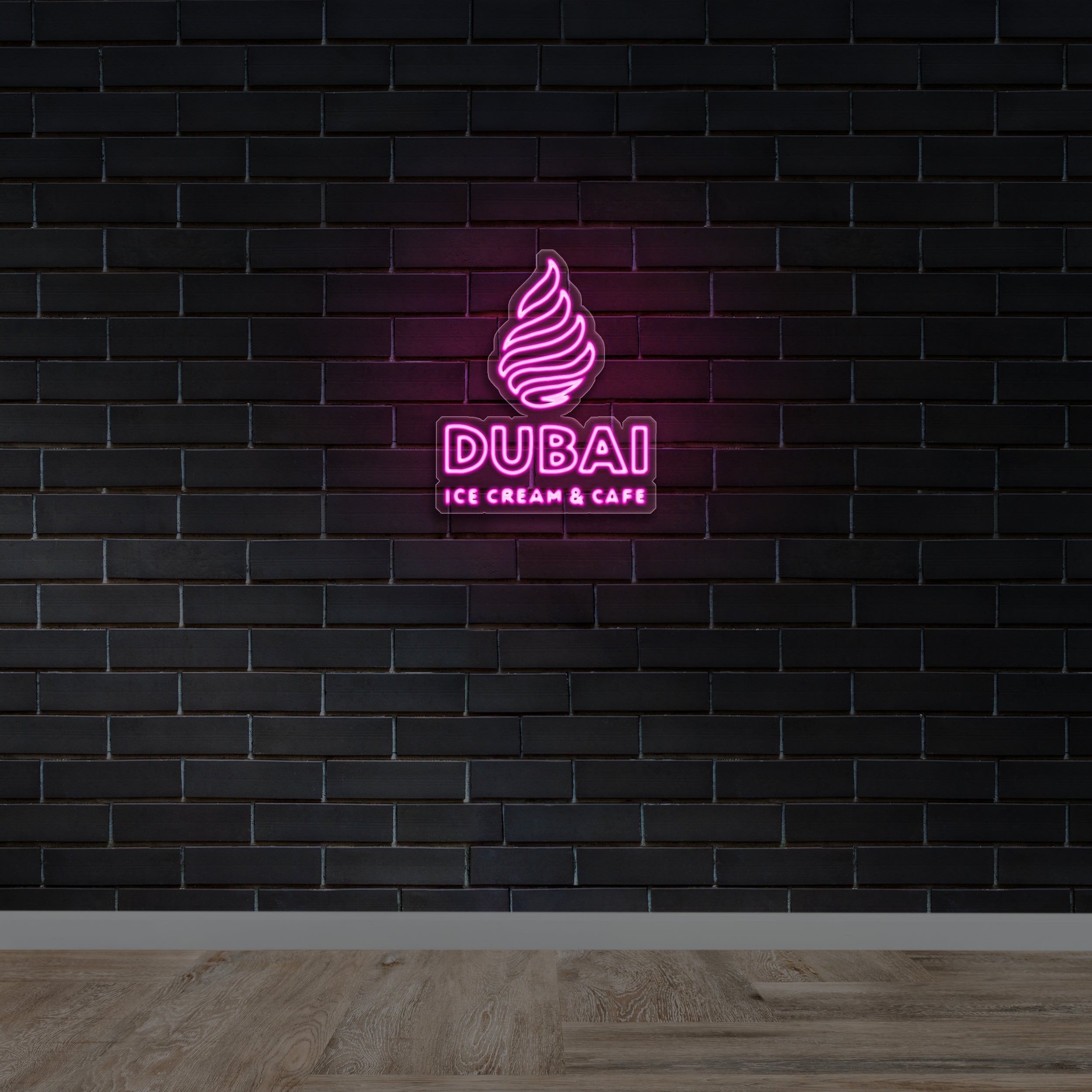 Dubai Ice Cream and Cafe - Premium Neon Artwork