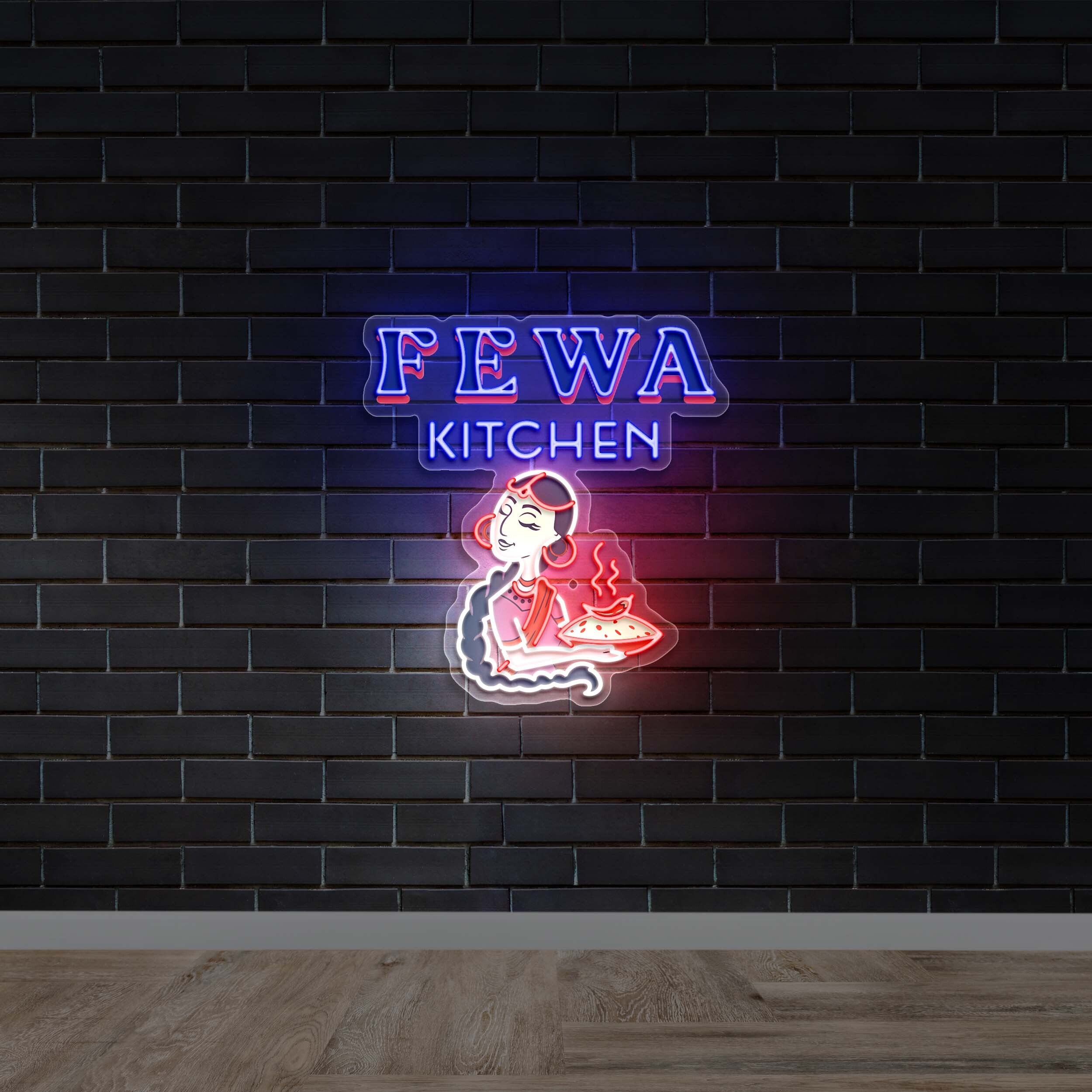 FEWA KITCHEN - Premium Neon Artwork