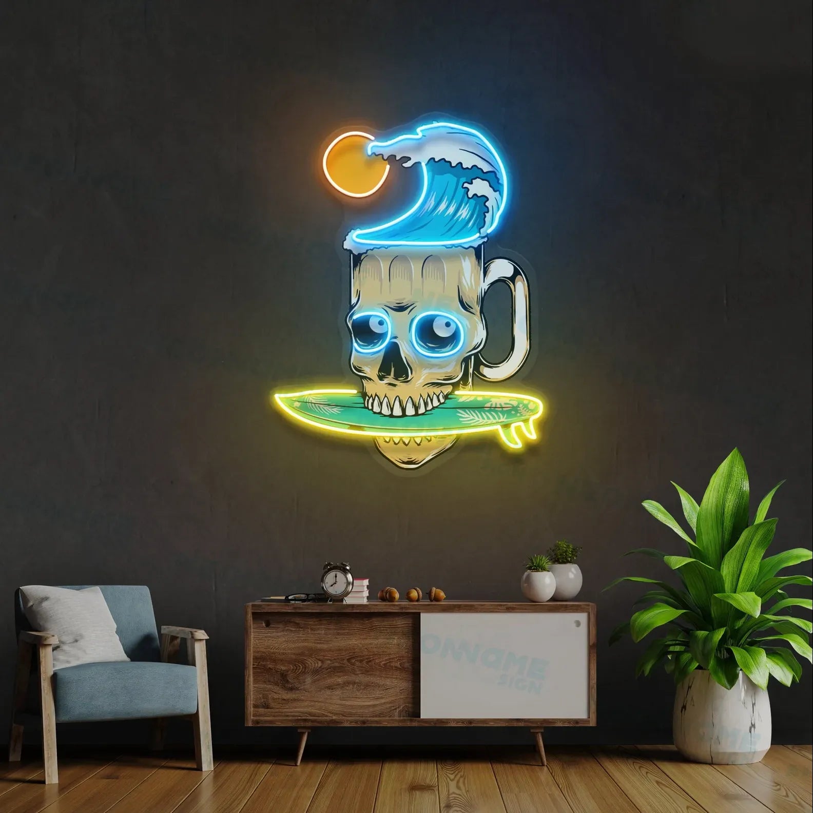 Wave Runner - Premium Neon Artwork