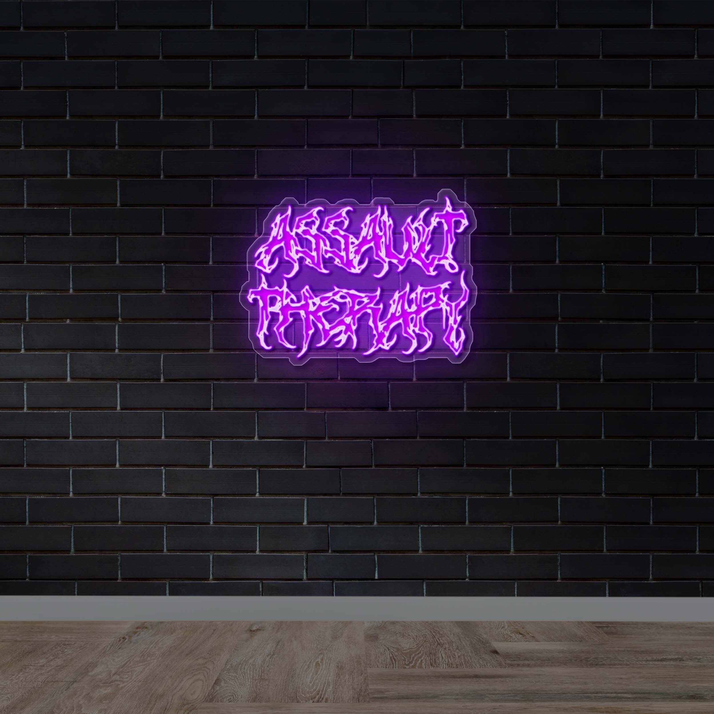 Assault Therapy (Heartless font) - Premium Neon Artwork