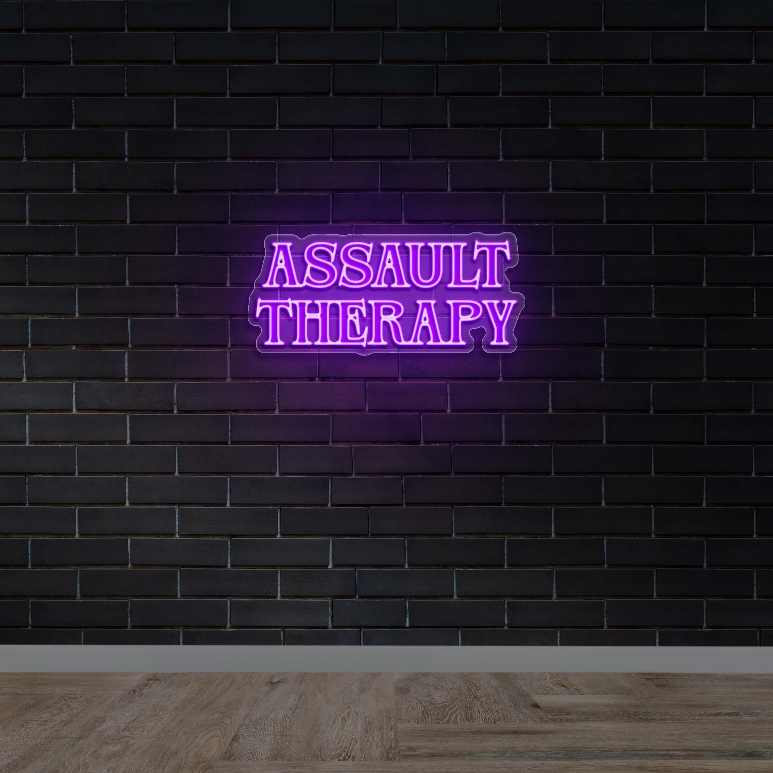Assault Therapy (Devil Candle font) - Premium Neon Artwork