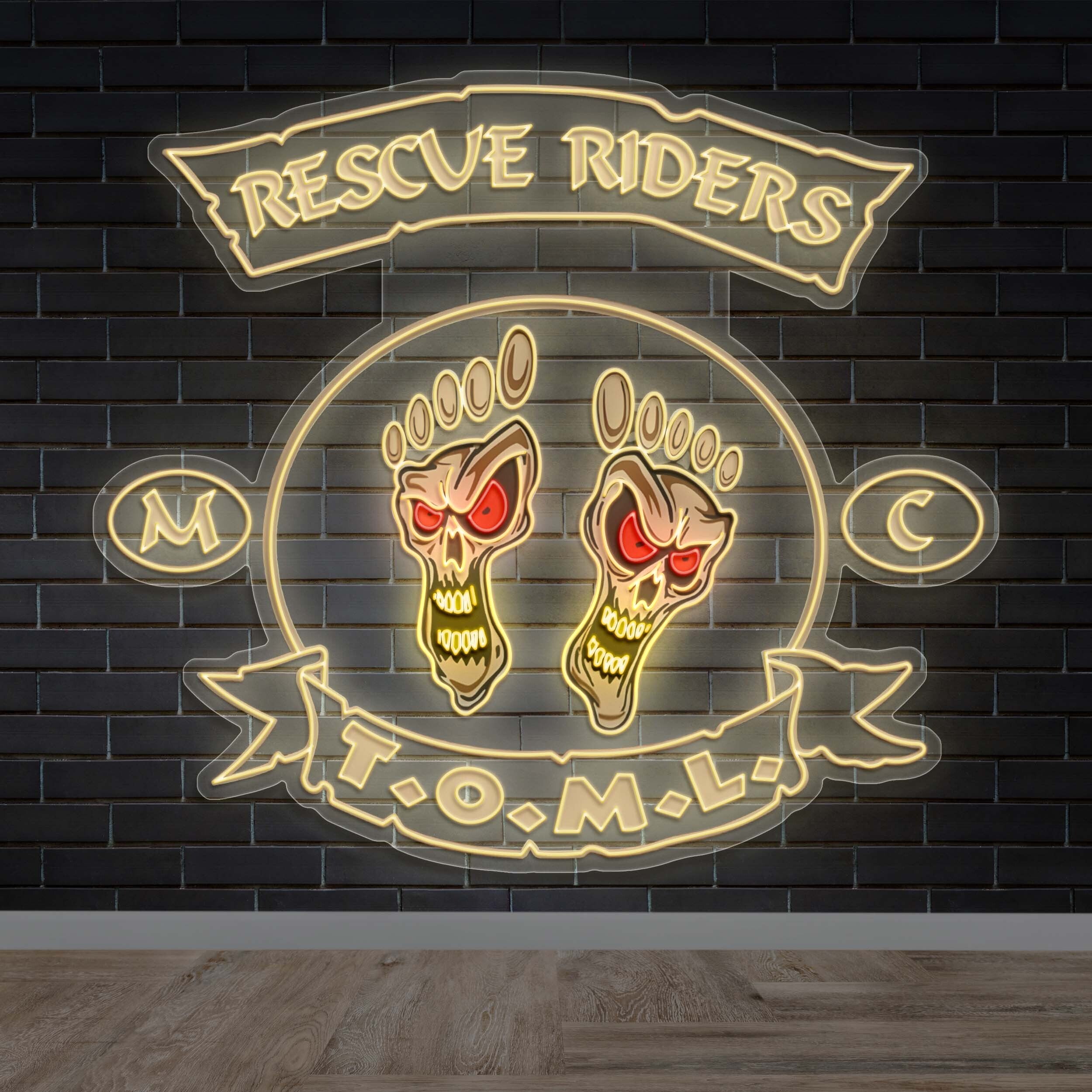 RESCUE RIDERS - Premium Neon Artwork