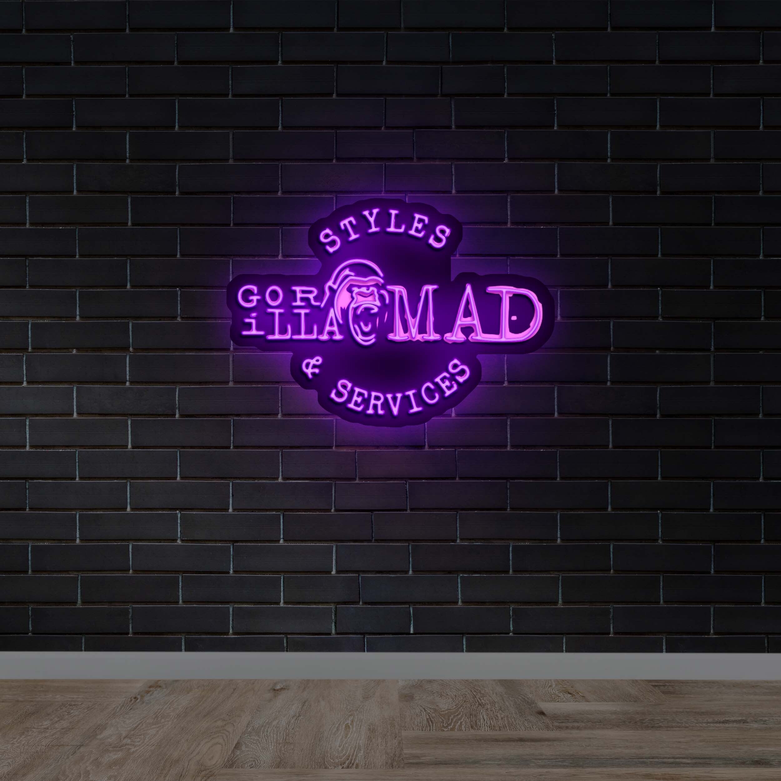 Gorilla Mad Services - Premium Neon Artwork