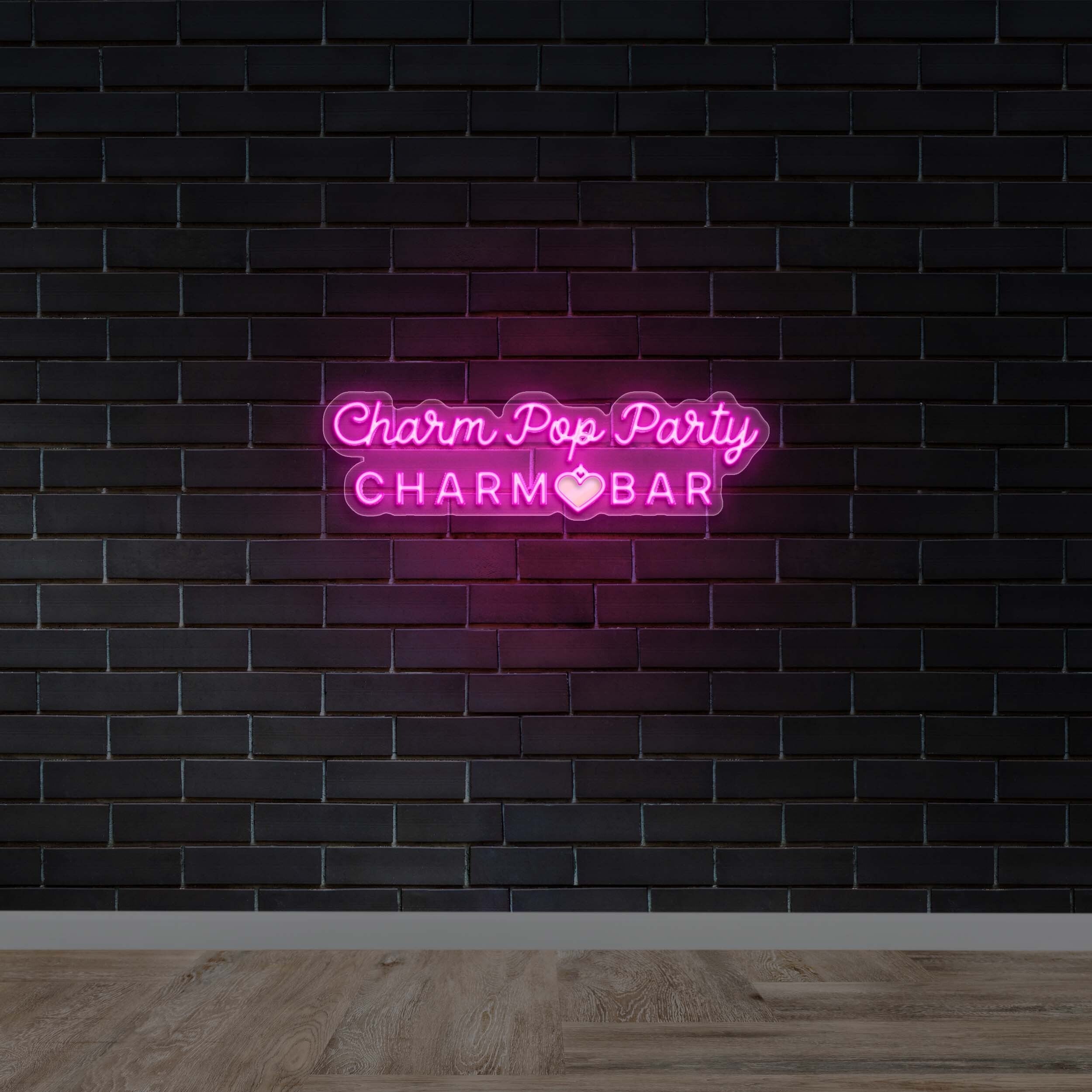 Charm Pop Party Charm Bar - Premium Neon Artwork