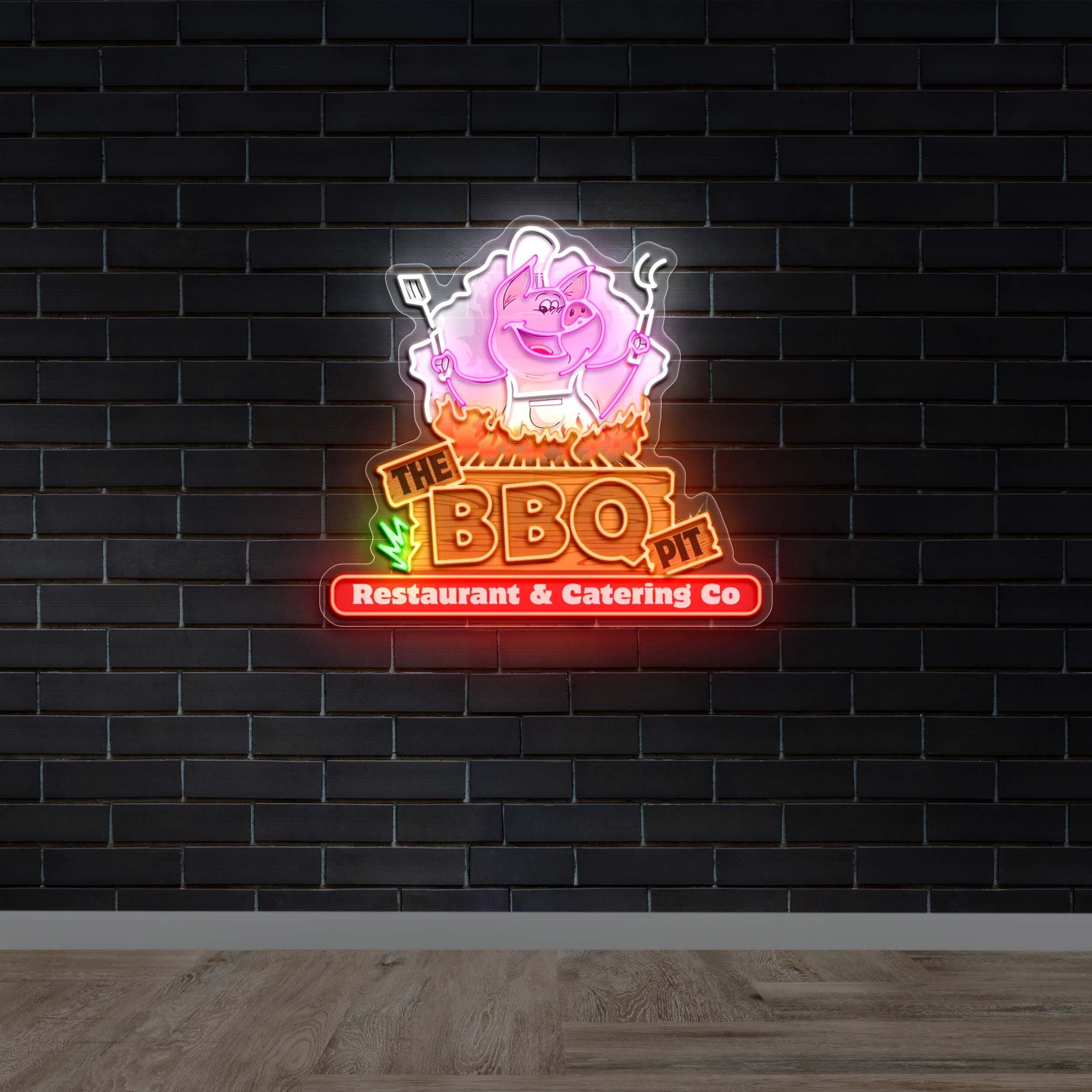 The BBQ Pit Restaurant & Catering Co - Premium Neon Artwork