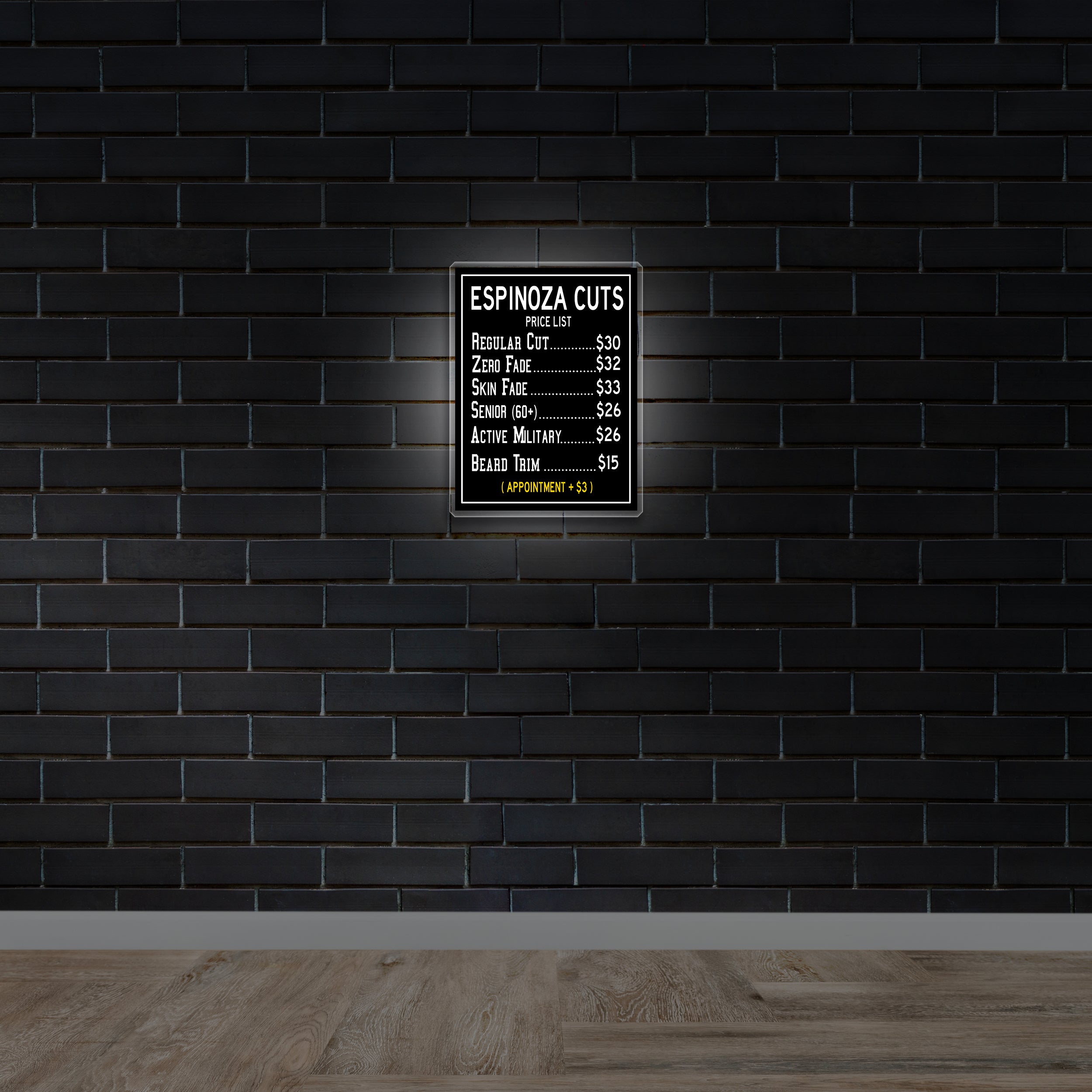 ESPINOZA CUTS Backlit Version - Premium Neon Artwork