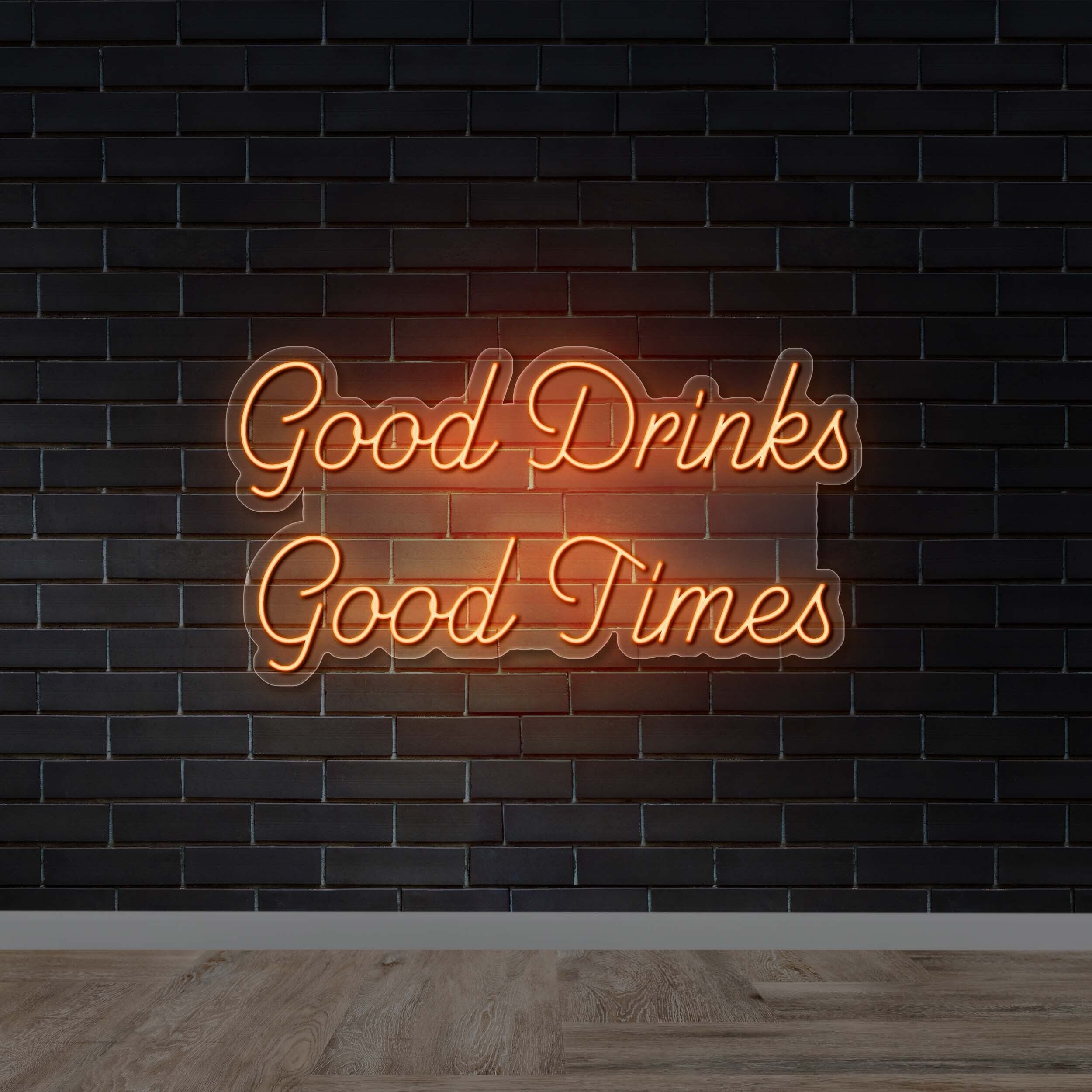 Good Drinks Good Times - Premium Neon Artwork
