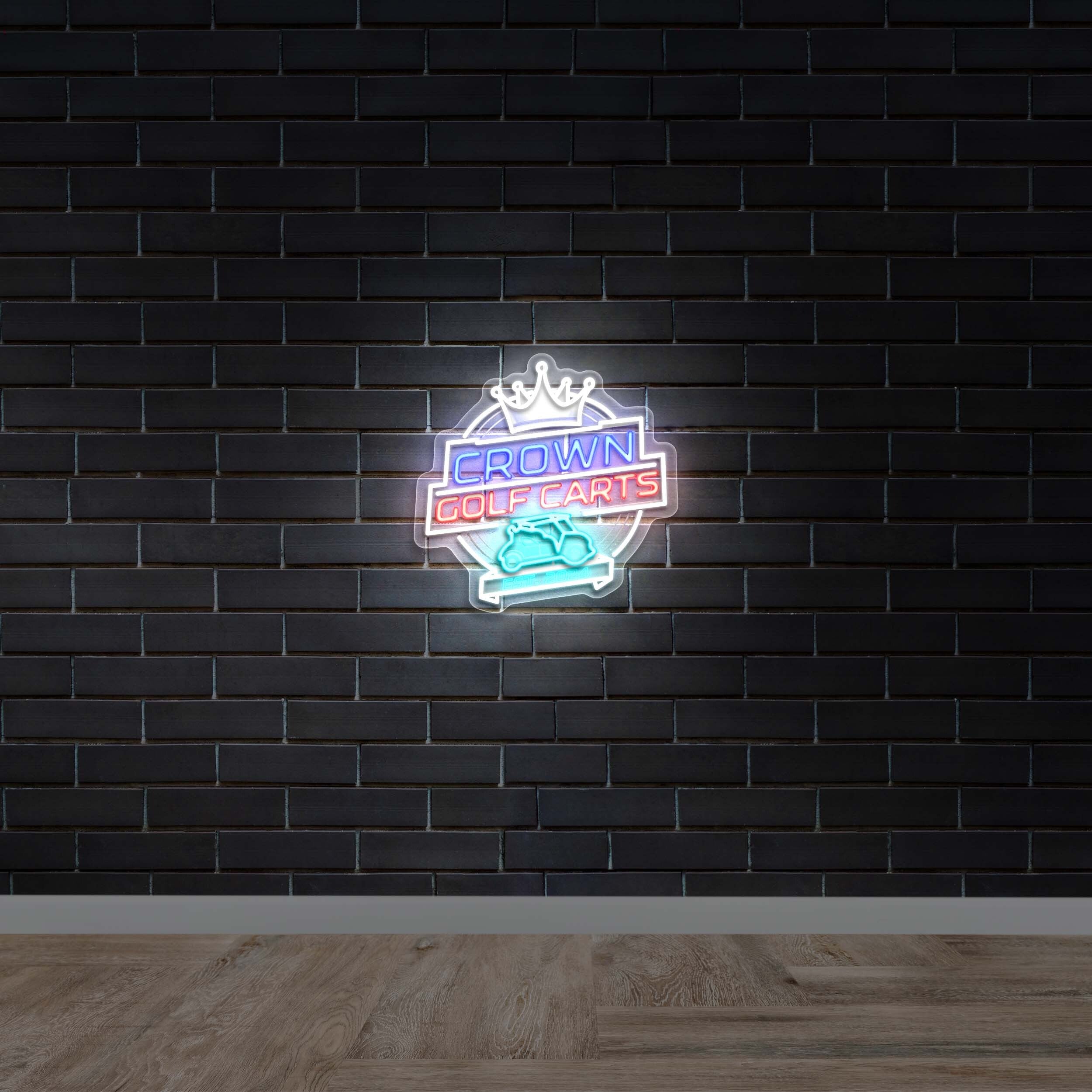 Crown Golf Carts - Premium Neon Artwork