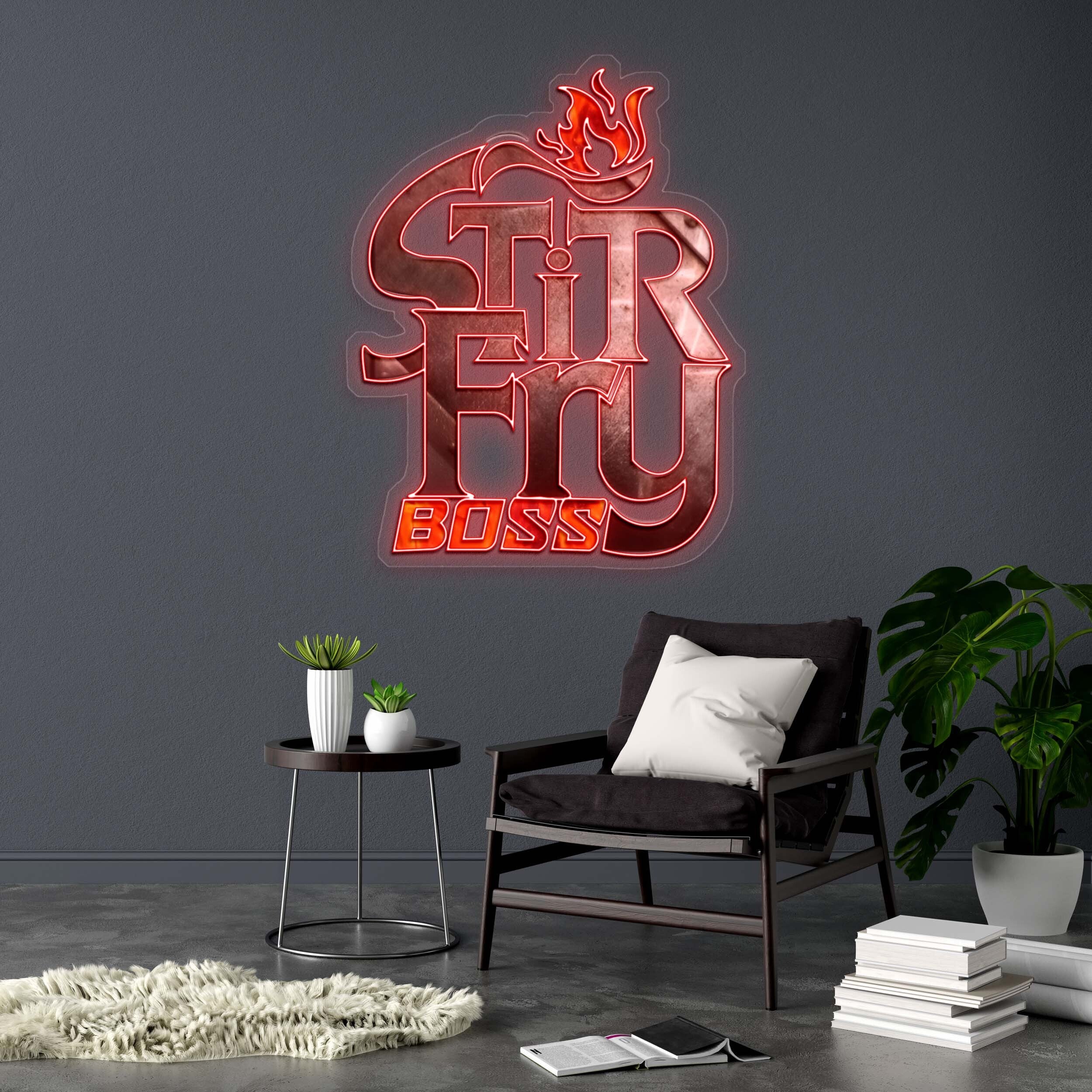 STiR Fry BOSS - Premium Neon Artwork