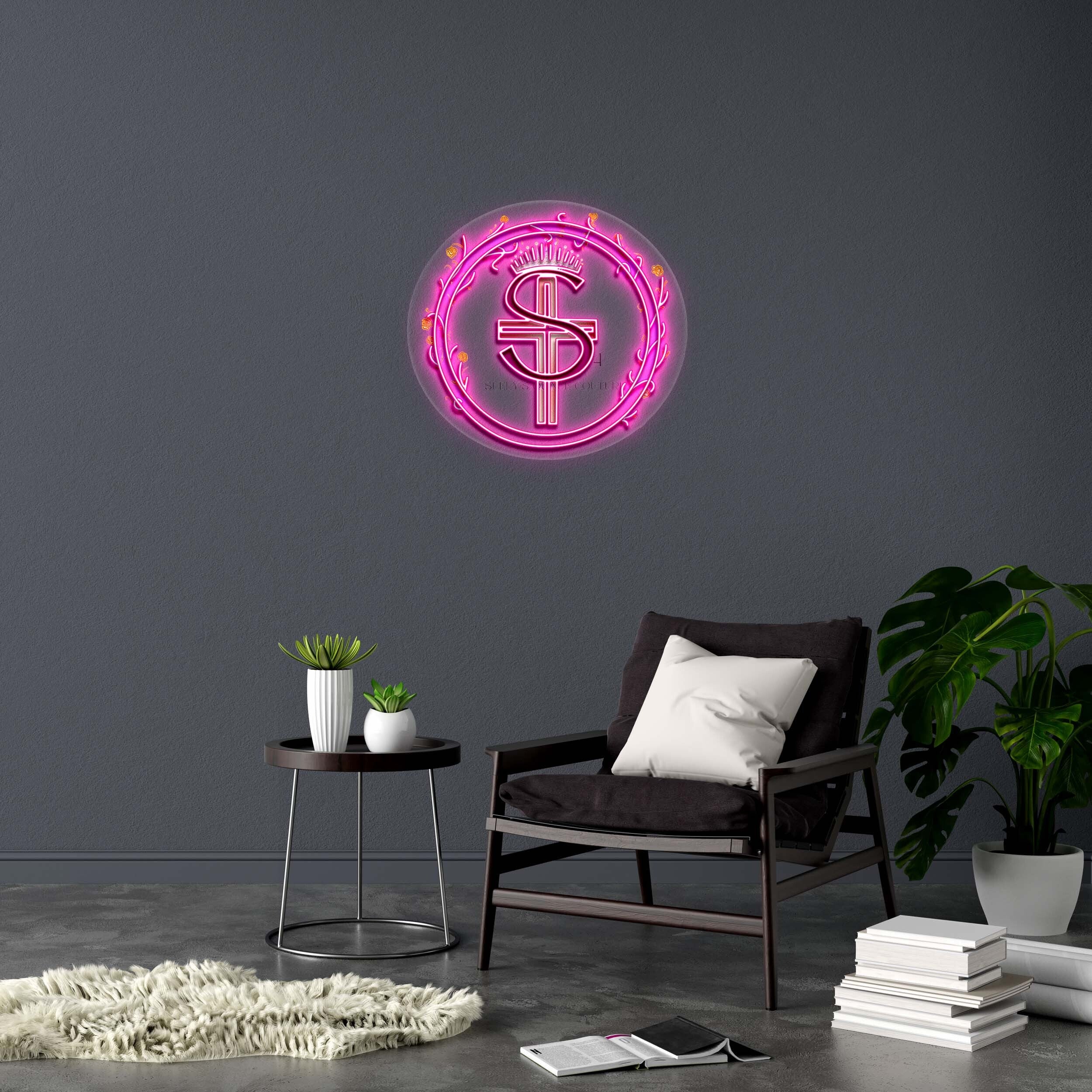 SUELY'S QUINCE COUTURE logo - Premium Neon Artwork